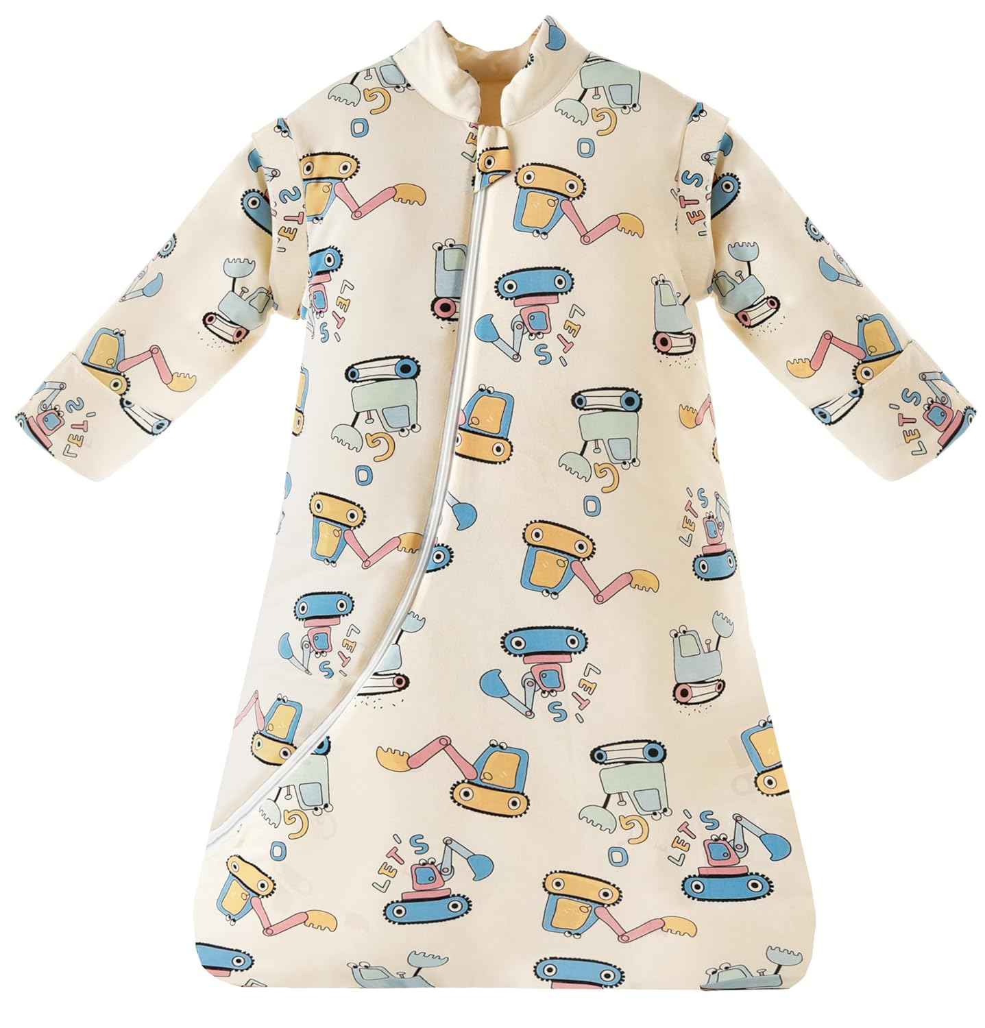 Chilsuessy Baby Sleeping Bag Winter, Removable Sleeves, Warm Lined 3.5 Tog Winter Sleeping Bags, Boys/Girls Sleeping Bag for Toddlers from 6 Months to 6 Years