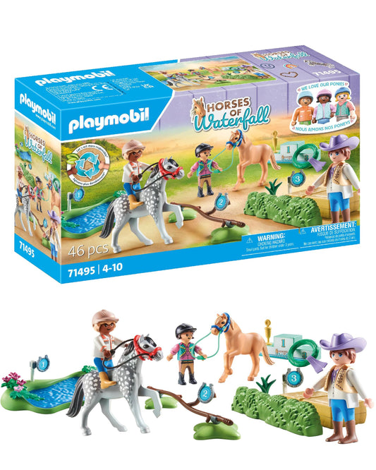 PLAYMOBIL Horses of Waterfall 71496 Pony Carriage, Magical Trip with the Pony, Exciting Adventures at the Waterfall Ranch, Detailed Toy for Children from 4 Years