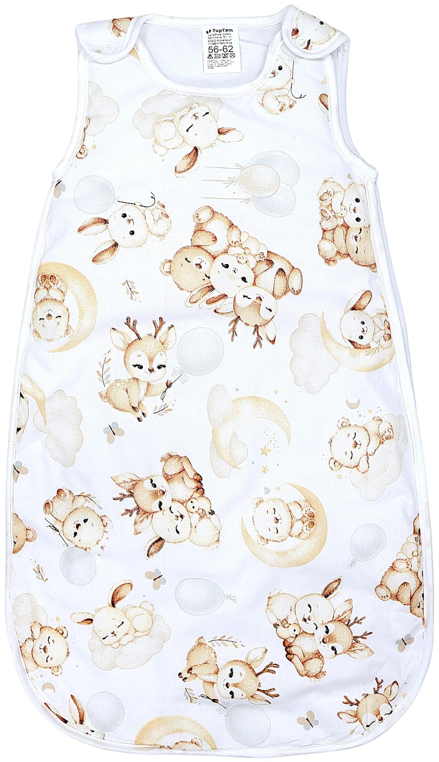 TupTam Baby Sleeping Bag 2.5 Tog - Oeko-Tex All-Year Sleeping Bag Children with Side Zip, Sleeveless
