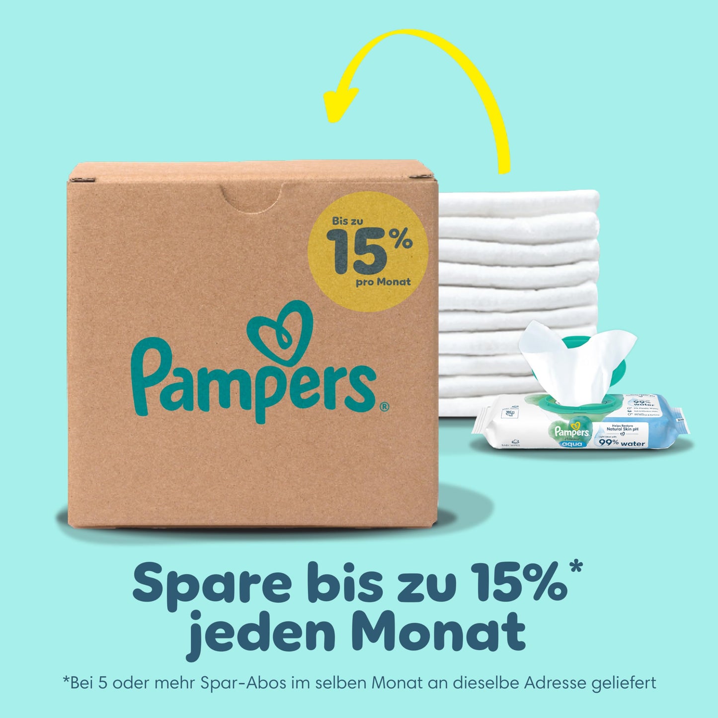 Pampers Premium Protection Größe 6, 144 Windeln, 13kg-18kg, Doppelter Schutz für die Haut und vor Auslaufen