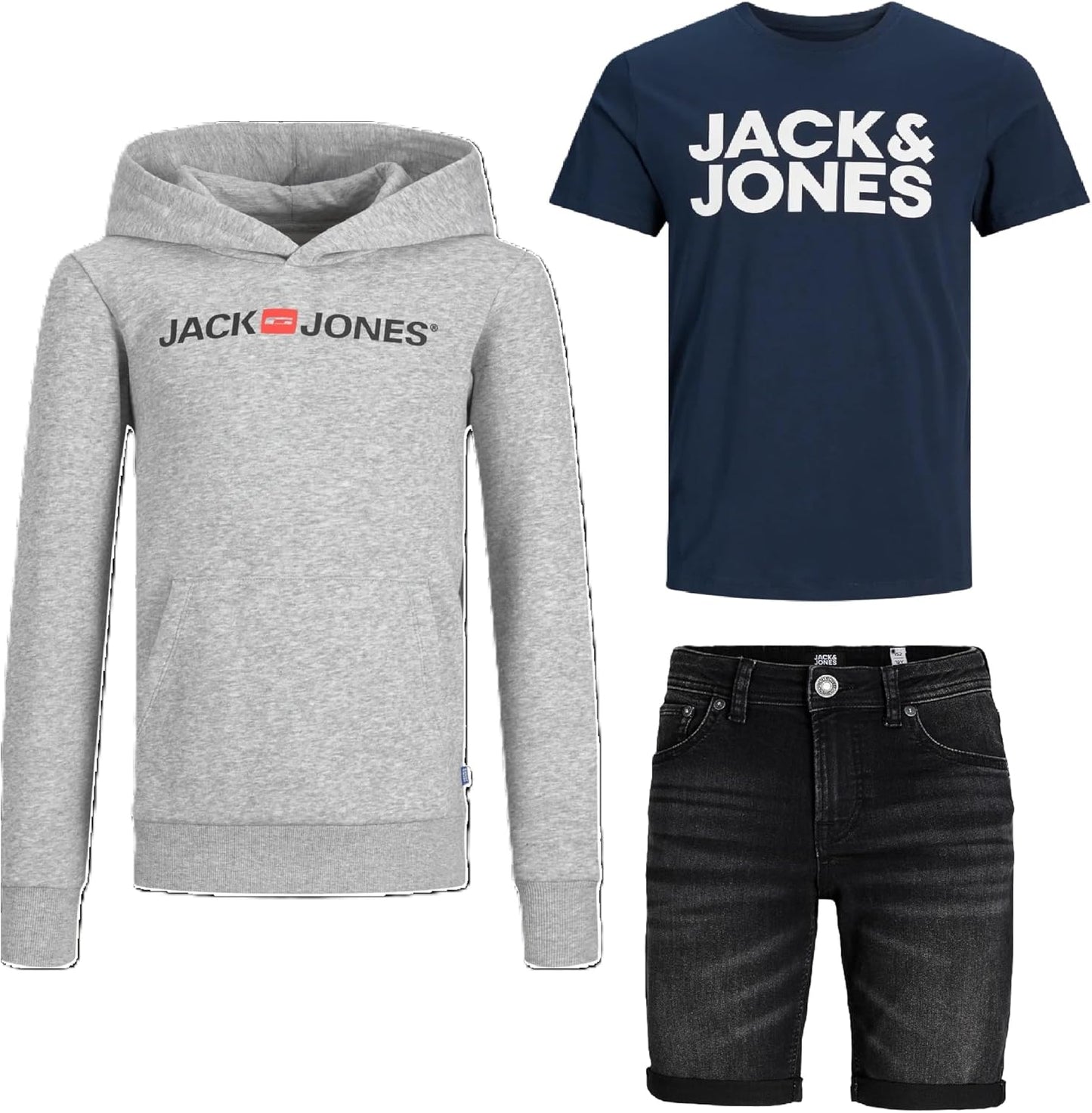 JACK & JONES Junior Kinder Jungen Kapuzenpullover Kids Hoodie Sweatshirt Sweat Shirt Hood