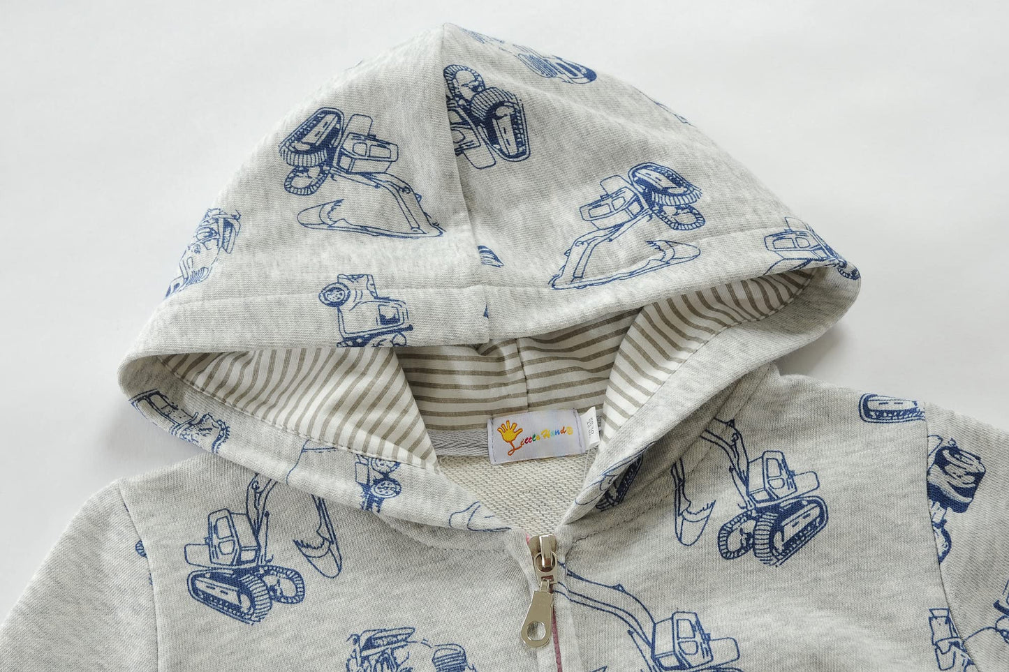 CM-Kid Kapuzenpullover Jungen Hoodie Reißverschluss Sweatjacke Langarm Kinder Baumwolle Kapuzenjacke Warm Tops Gr.92-122