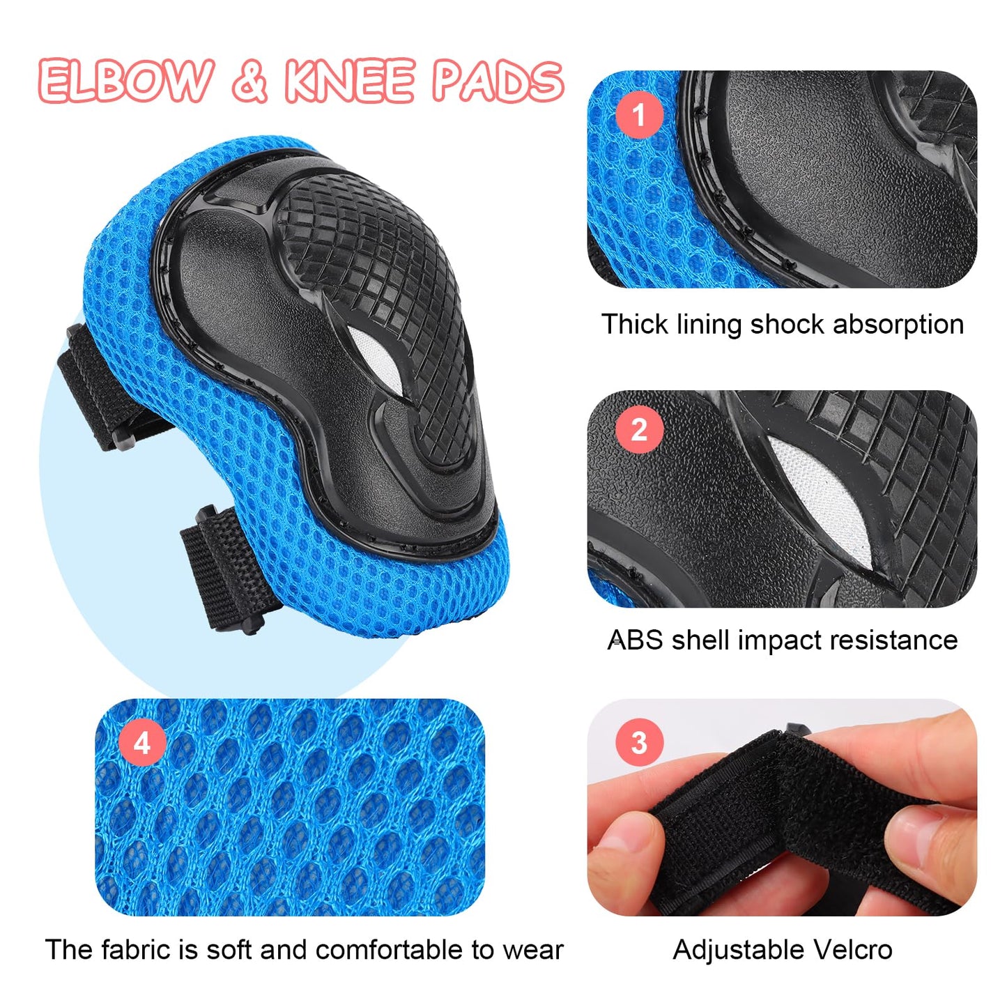 BURSUN Children's Bicycle Helmet Children's Helmet Skater Helmet for Ages 2-16 Years Boys Girls, Children's Helmet for Bicycle Scooter Skateboard Scooter Roller Skating