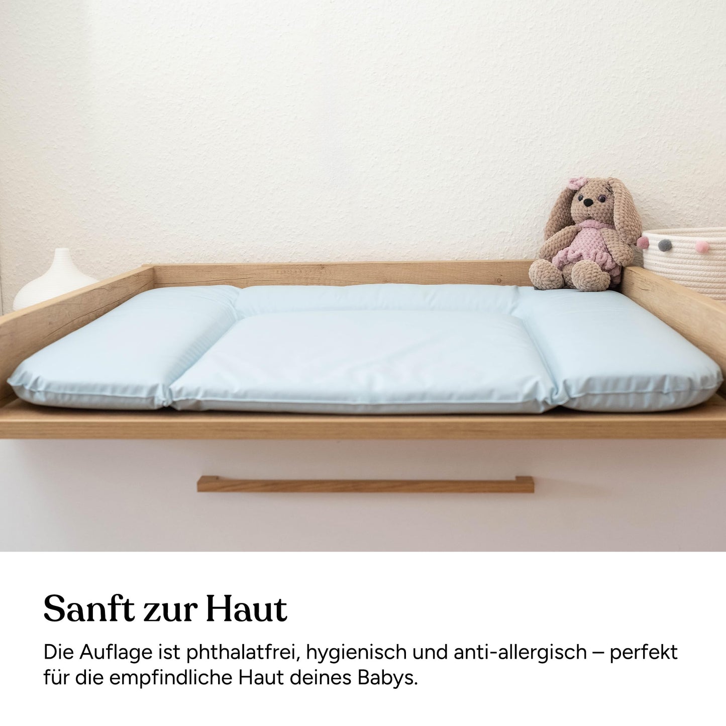 Ehrenkind® Washable Changing Mat – Hygienic, Safe and Versatile in Rose Pink – Changing Mat 72 x 85 cm – Changing Mat, Washable Table Changing Mat