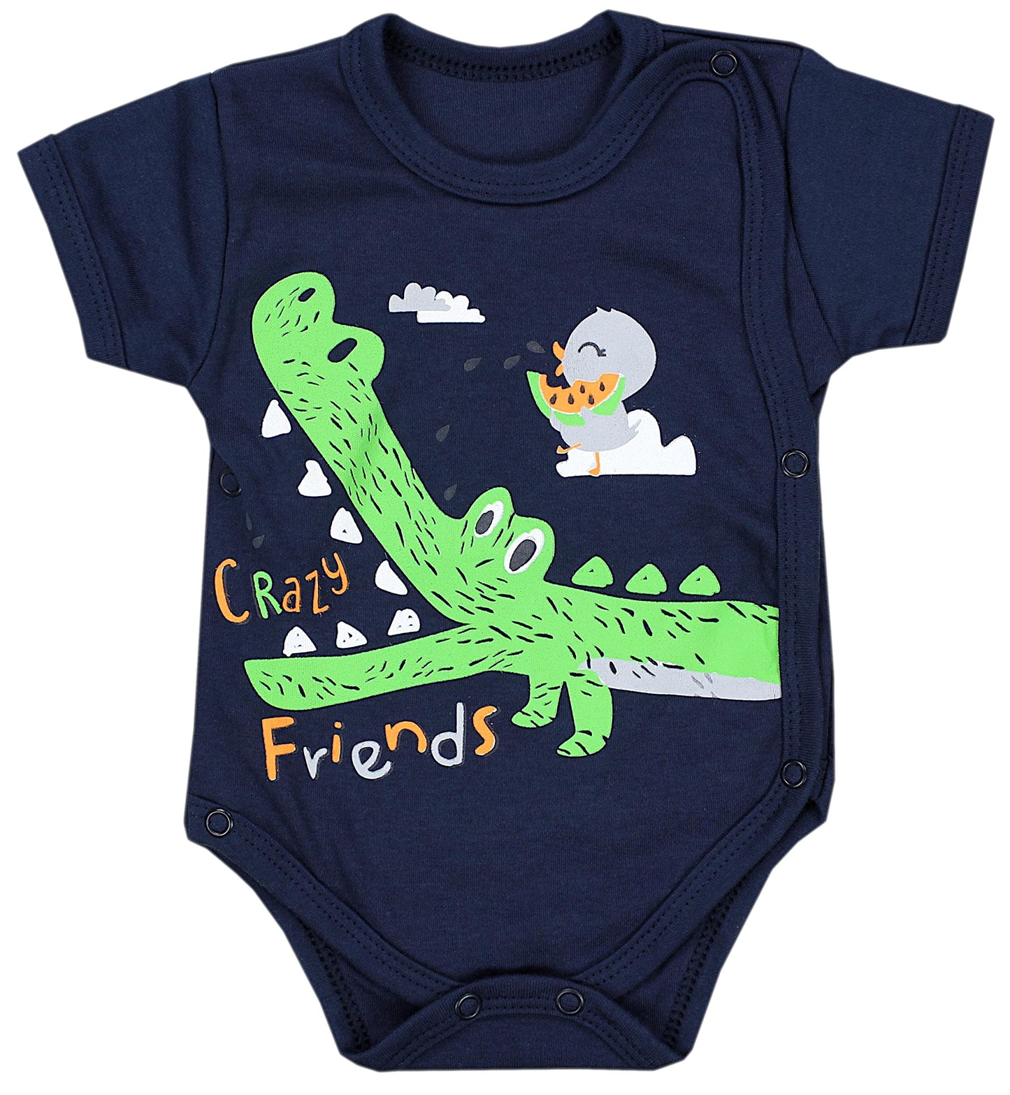 TupTam Baby Body Kurzarm Jungen – Wickelbody Kurzarm aus Baumwolle im 5er Set – OEKO-TEX Zertifiziert