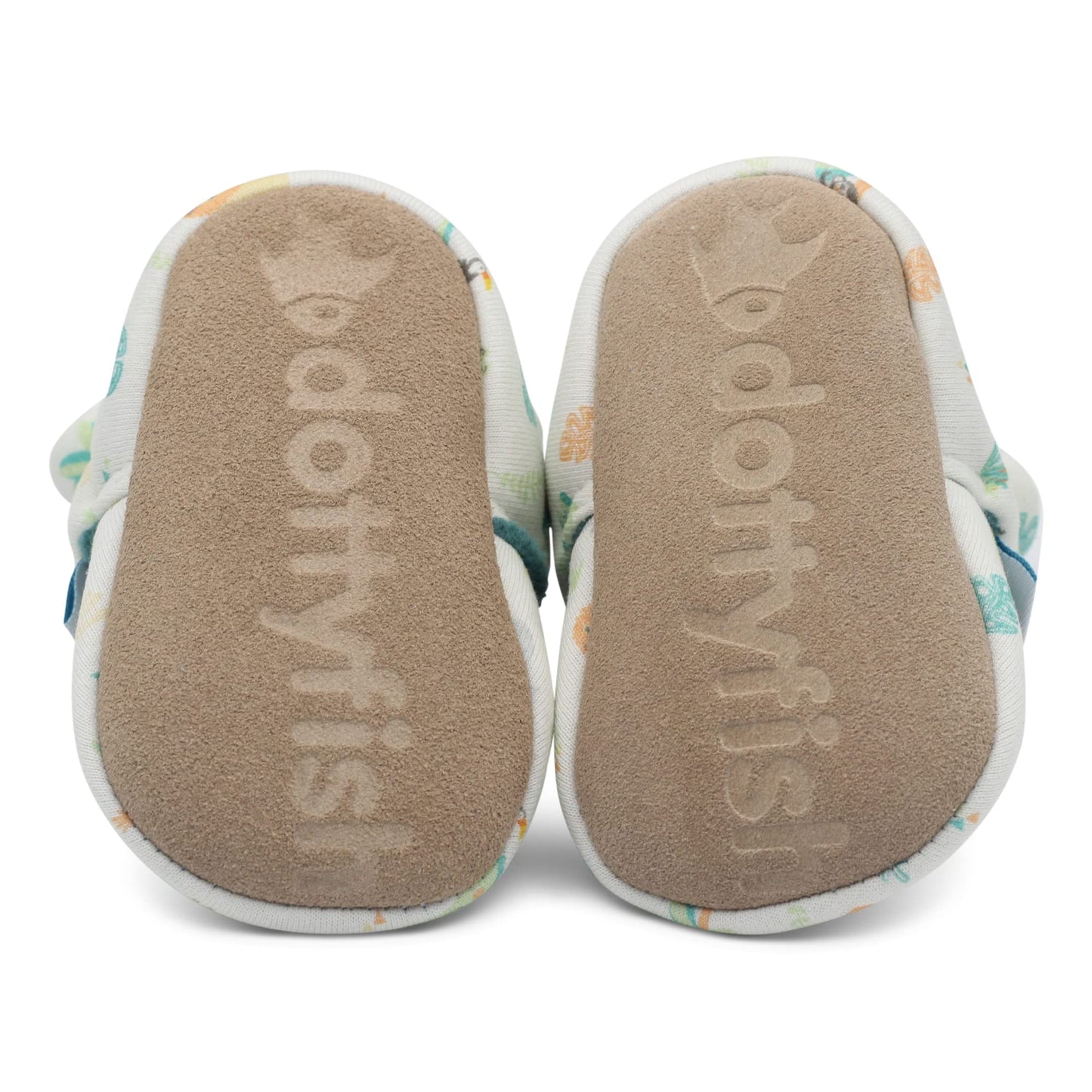 Dotty Fish Baby Winter Boots - Warm Non-Slip Cotton Crawling Shoes with Suede Sole - 0-24 Months