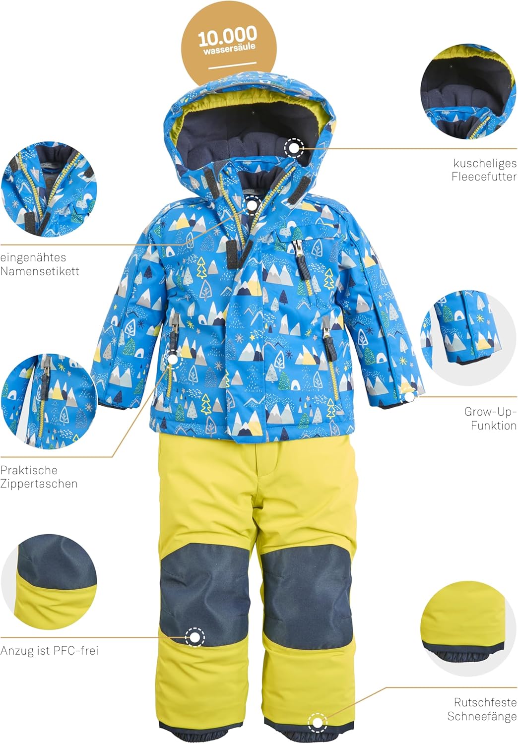 Killtec Unisex Fisw 34 Mns Jckt And Pnts 3 in 1 Ski Overall/Snowsuit with Zip-off Trousers and Hood, Waterproof