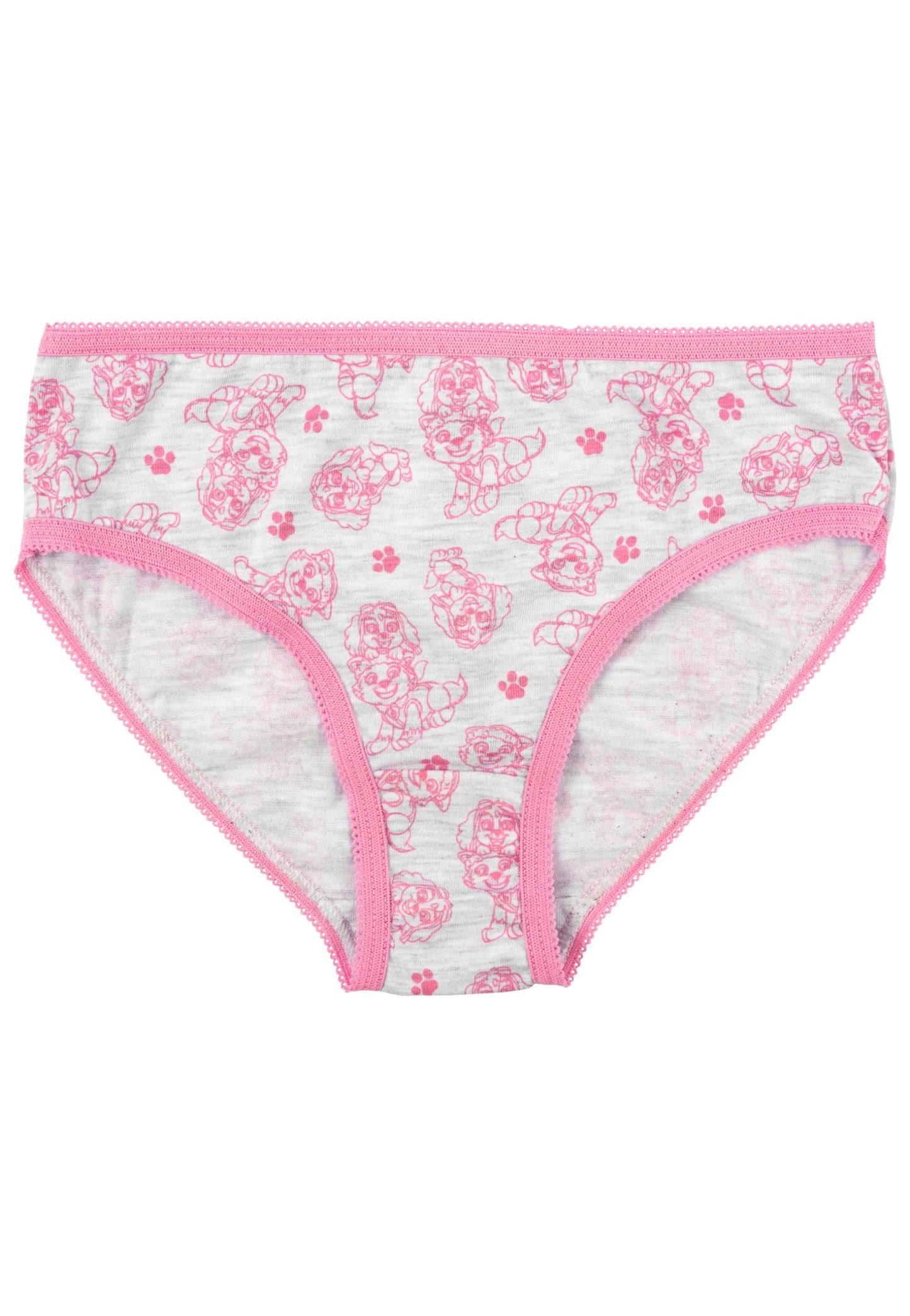 Paw Patrol Panty für Mädchen - Kinder Unterhose Slip Unterwäsche Rosa/Grau (4er Pack)