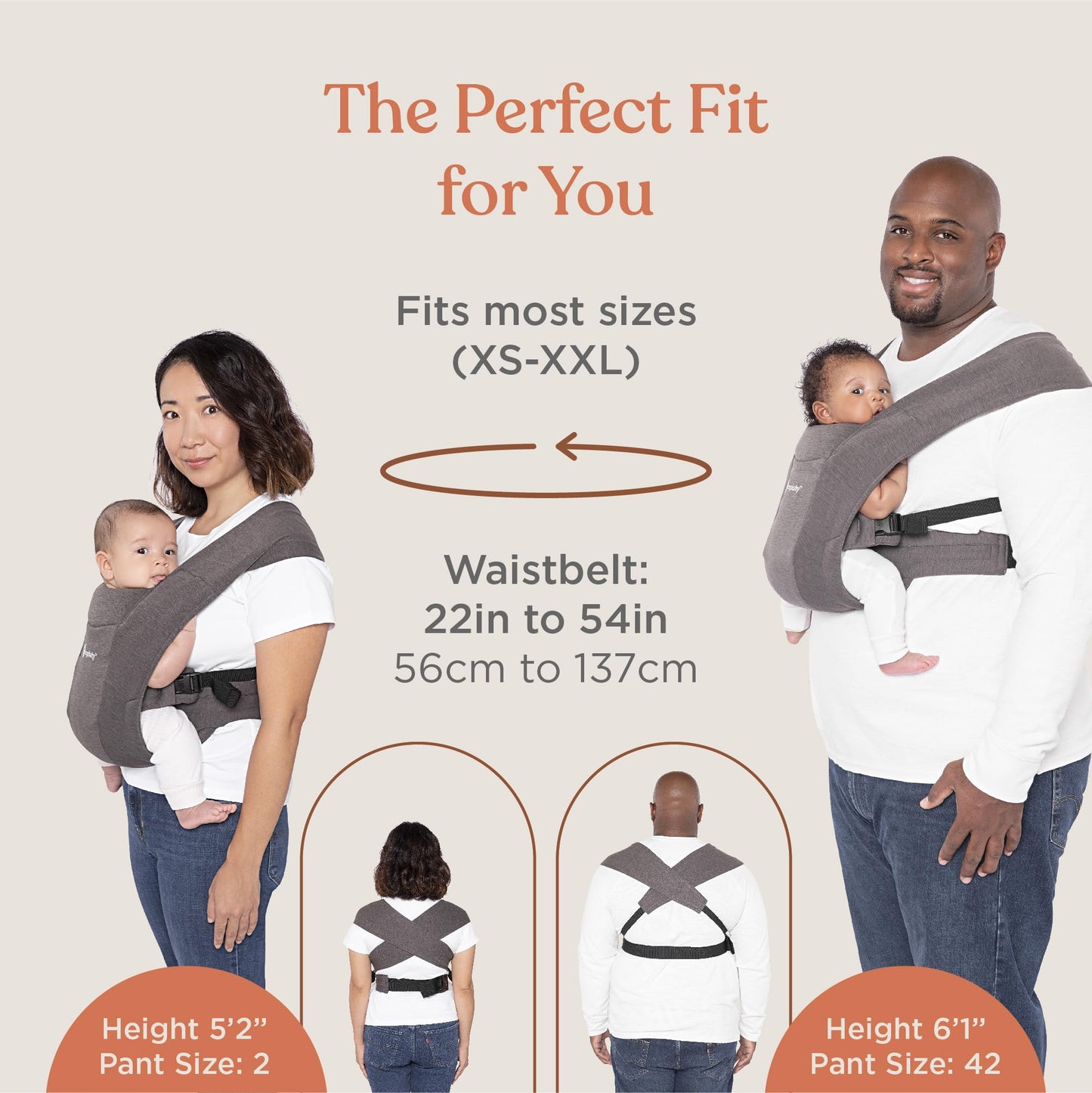 Ergobaby Embrace Babytrage für Neugeborene 3,2-11,3 kg, Oxford Blue