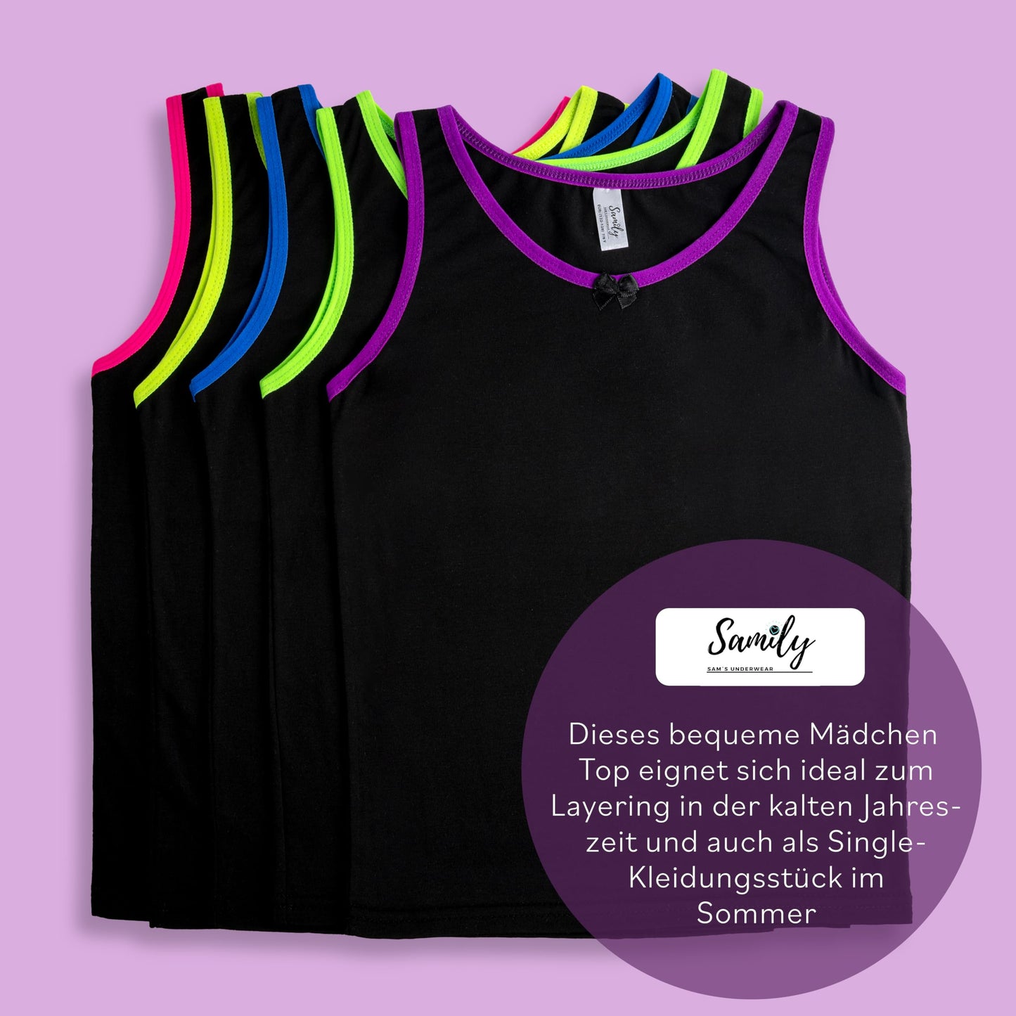 SAMILY girls' underpants undershirt set 10-pack underwear cotton