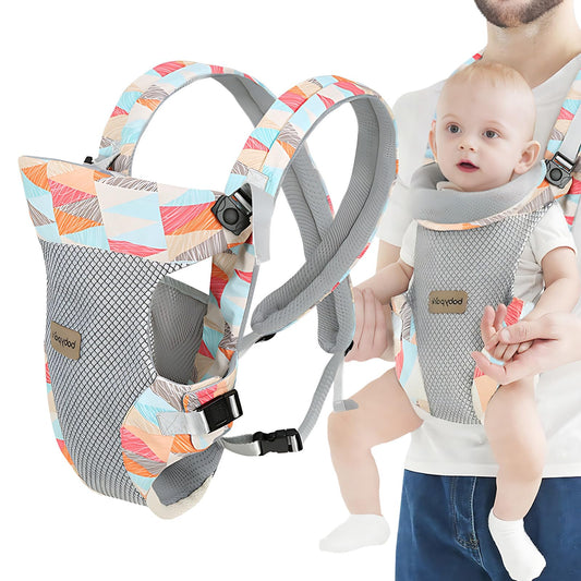 Baby Sling, Multifunctional Baby Carrier, Ergonomic Adjustable Breathable Back Carrier, 4-in-1 Baby Front Carrier for Babies from 0-36 Months, A