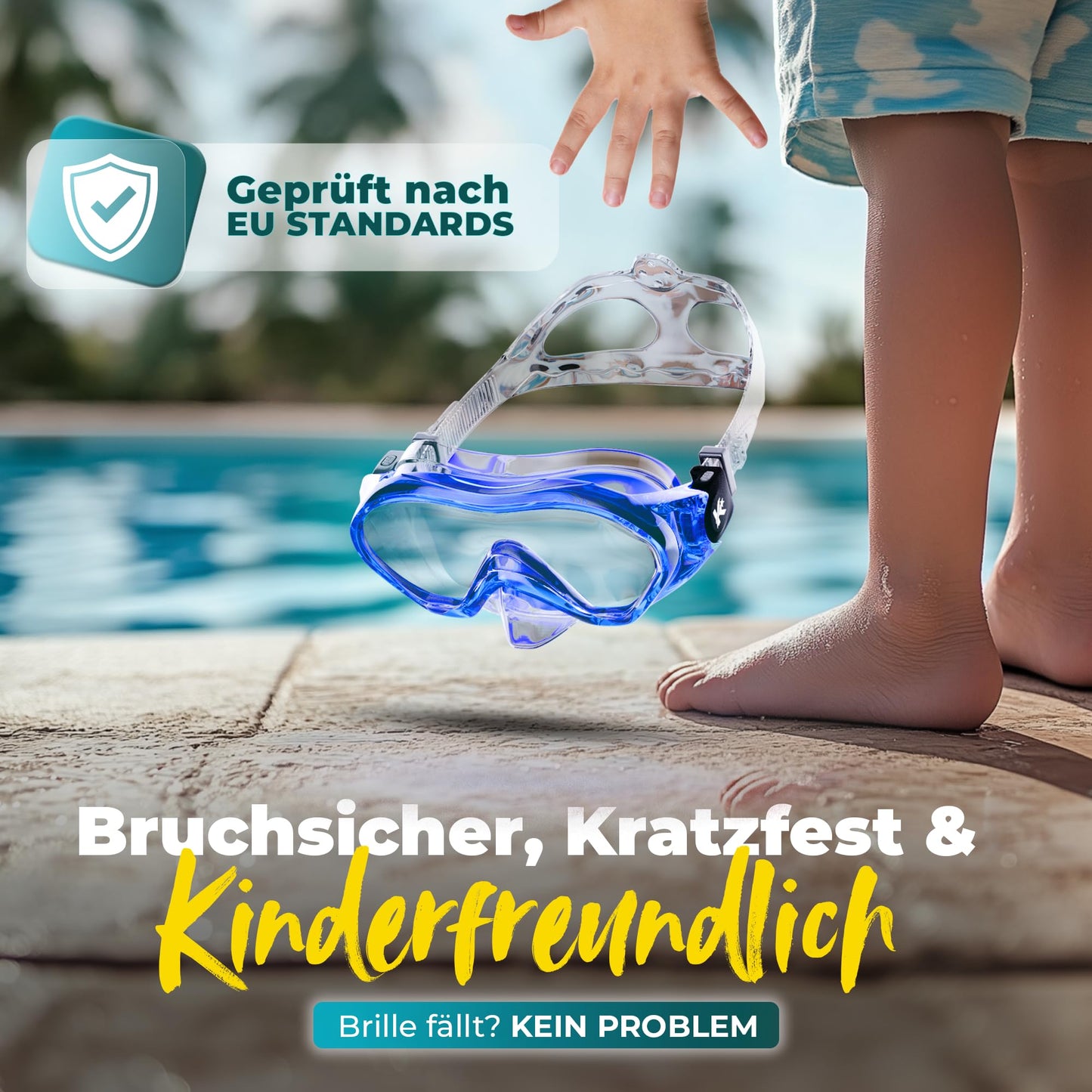 KIDVERSE Schnorchelset Kinder - Taucherbrille mit Schnorchel - Panorama Taucherbrille mit Nase - Kindertaucherbrille Alternative Schnorchelmaske