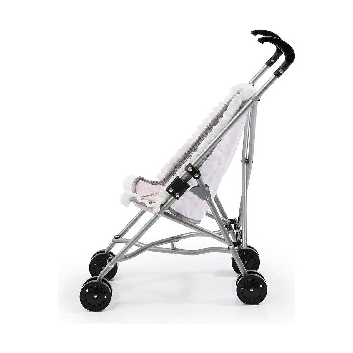 Puppensitz Reig Regenschirm Weiß Rosa Punkte - Meloni2