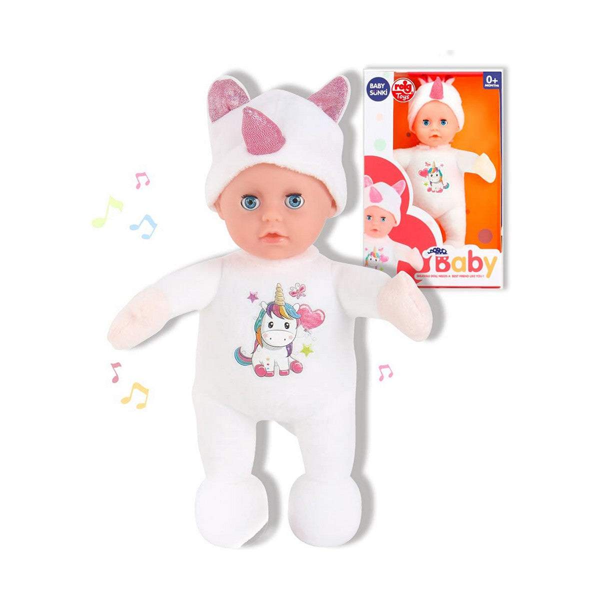 Babypuppe Reig Plüschtier Einhorn kuscheliges 25 cm Plüschtier für Kinder