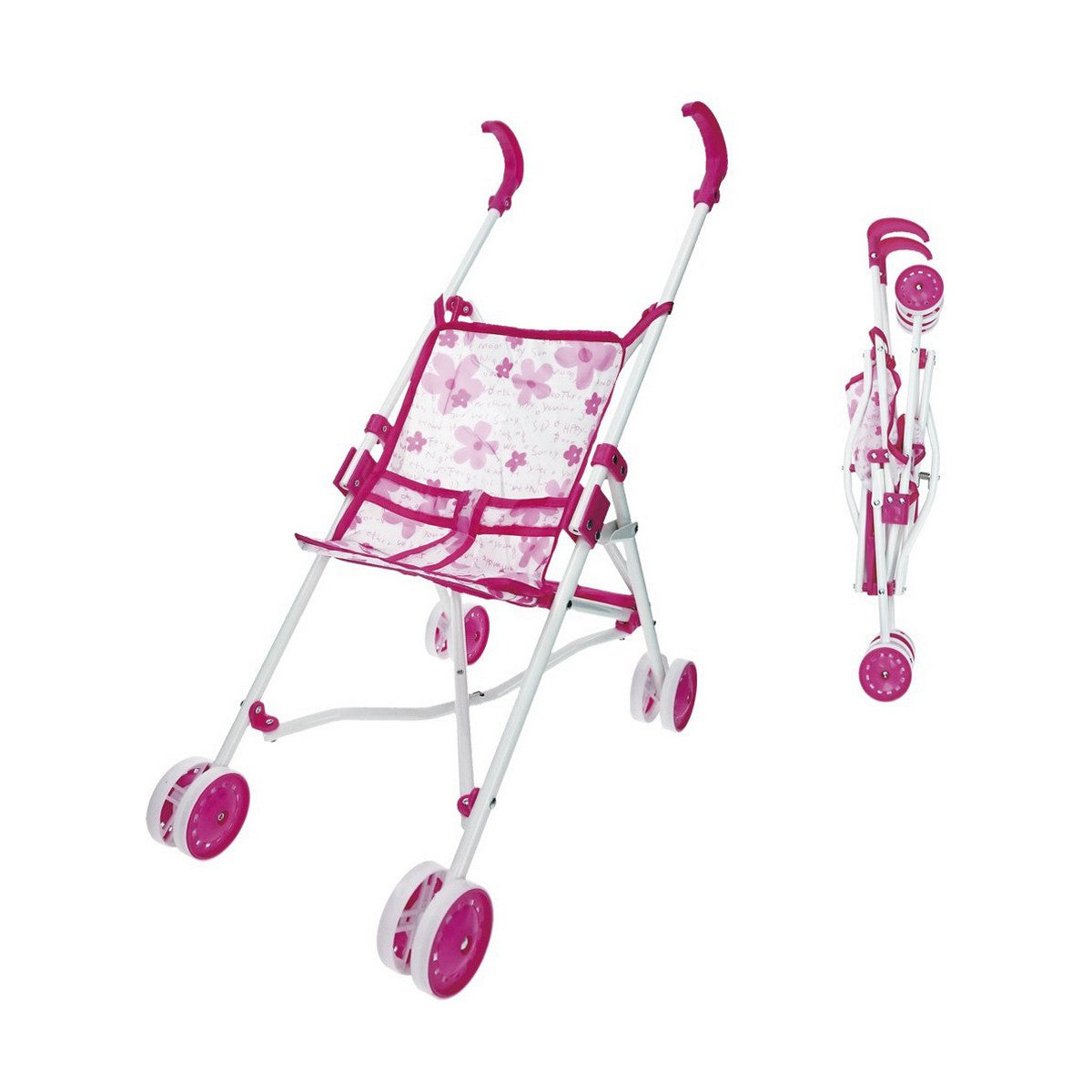 Puppenwägelchen Reig Biegsam Rosa 25,5 x 41,5 x 55,5 cm - Meloni2