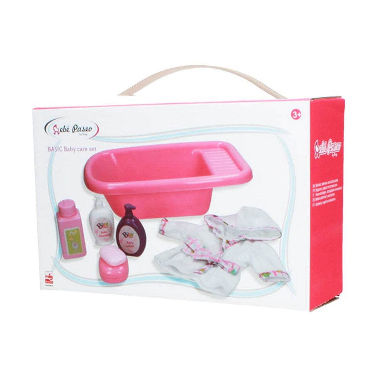 Puppenzubehör von Reig mit Badewanne und Bademantel für Kinder ab 3 Jahren
