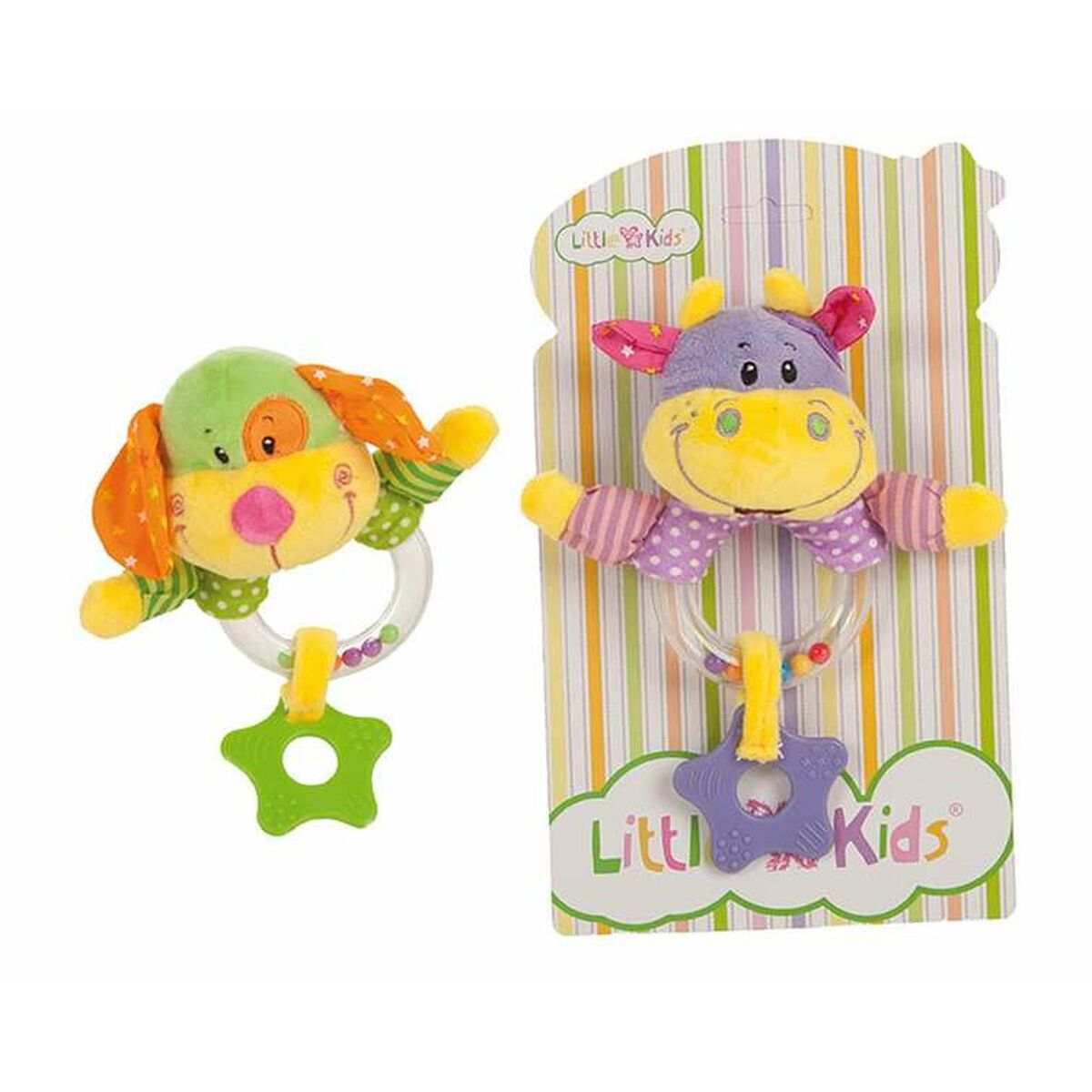 Rassel Kuh Beißring 20cm Baby Spielzeug Zahnungshilfe