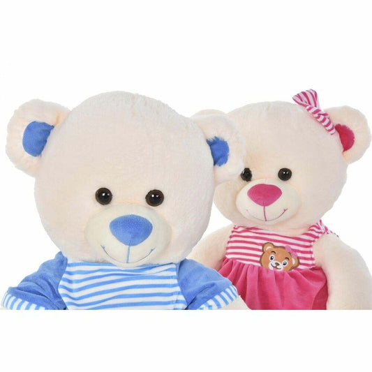Plüschbär DKD Home Decor beige blau rosa Kuscheltier für Kinder 25x25x50 cm
