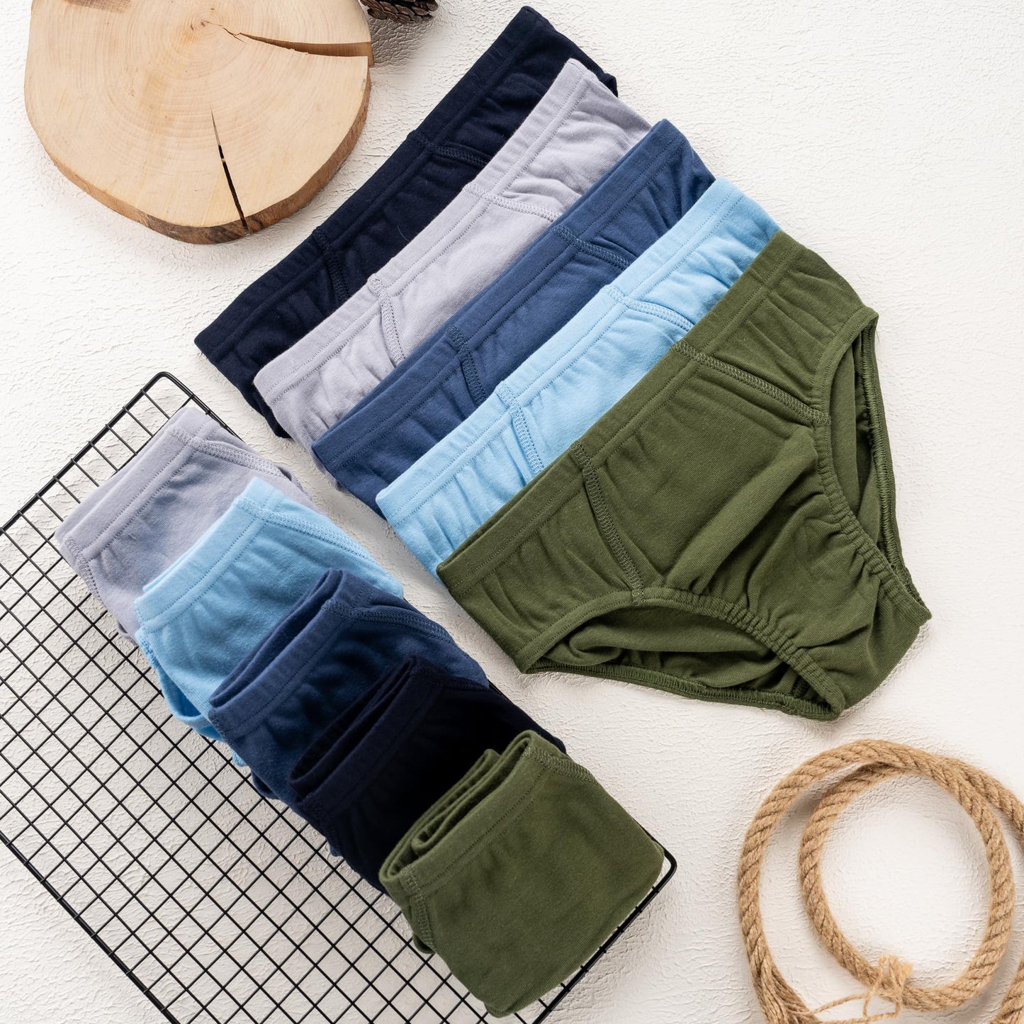 LOREZA ® 10 Jungen Slips aus 100% Baumwolle Unterhosen Unterwäsche 92-170