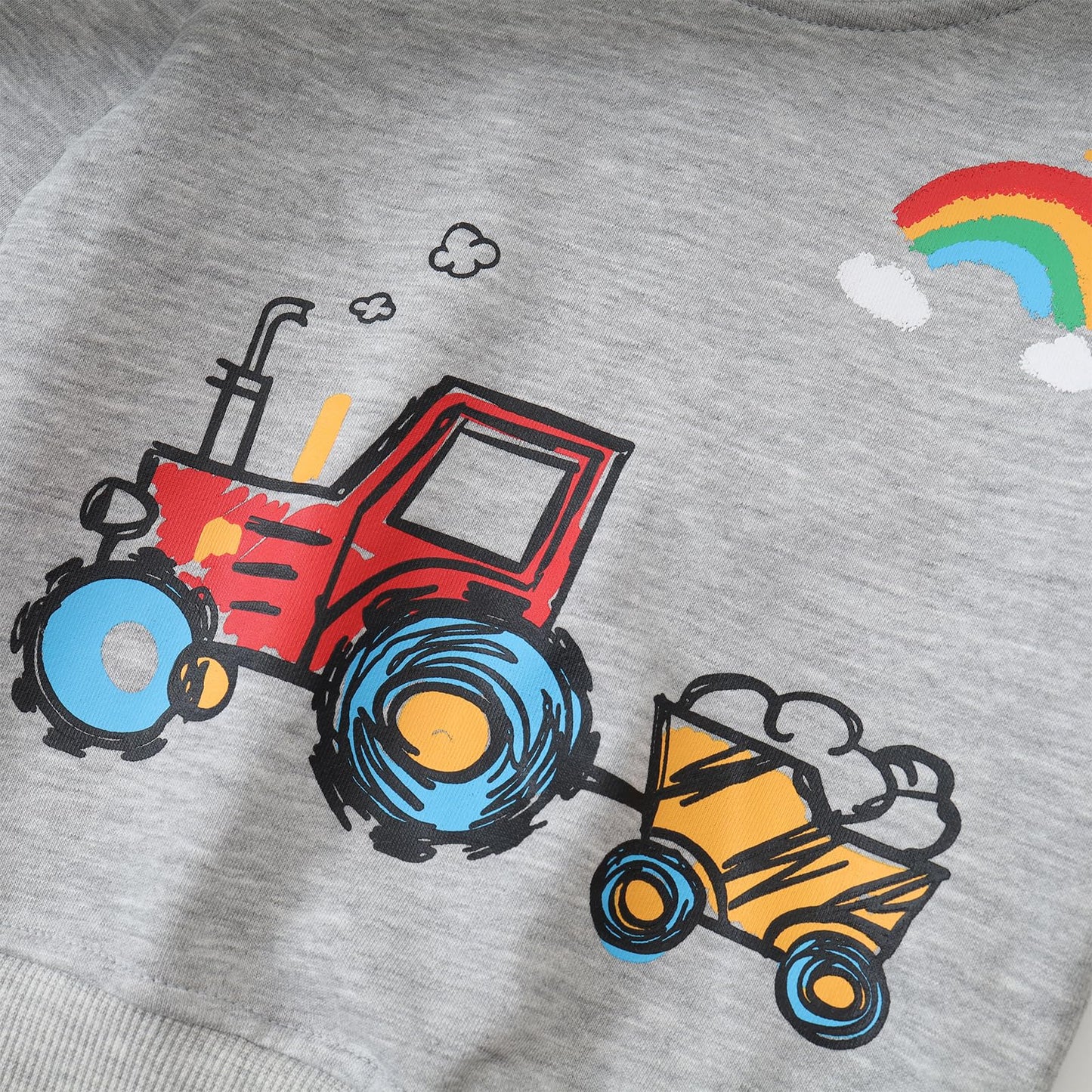 Dinopjs Boys' Jumper, Boys' Warm Sweatshirts, Classic Cartoon Animals, Tractor, Dino, Flying Dragon Knight, Rainbow, Polar Bear Christmas Tree, Cotton Sports Shirts for Children 2-9 Years