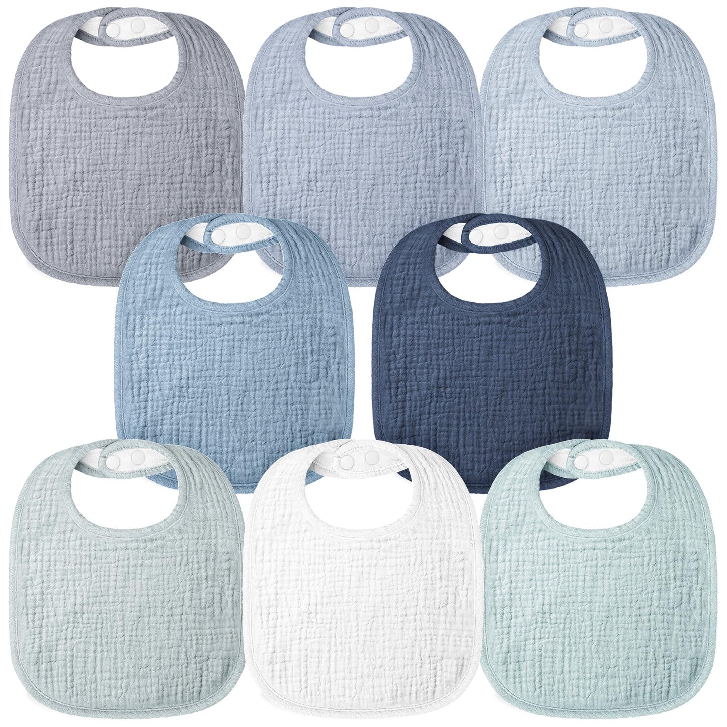Bearmoss Lätzchen Baby Musselin Sabberlätzchen für Babys, 100% Baumwolle Quadratische Halstuch Baby Verstellbare Babylätzchen Weiche Sabberlätzchen für Junge und Mädchen,8 Stück