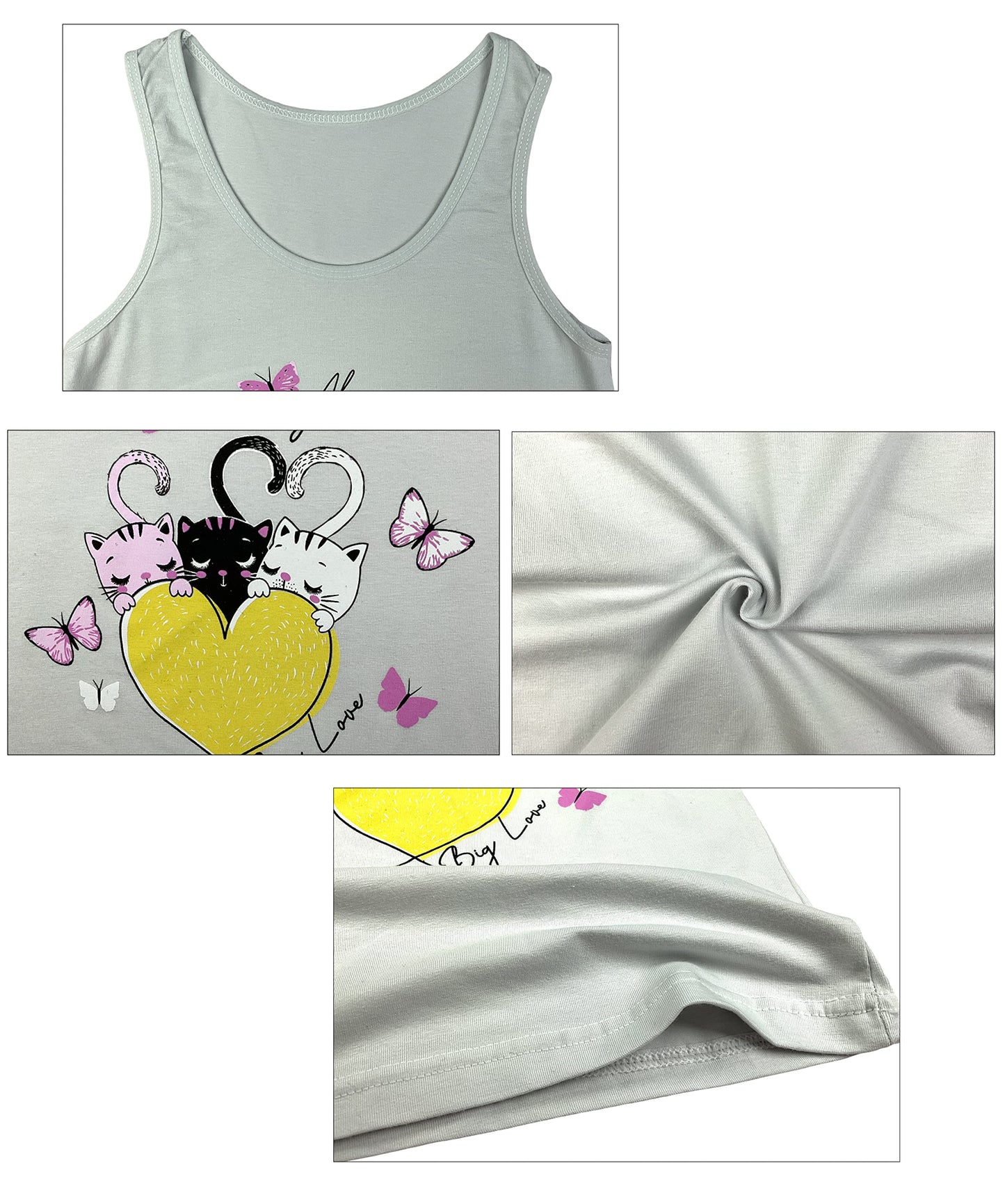 LOREZA ® 5 girls' cotton undershirts tank tops - sizes 92-170