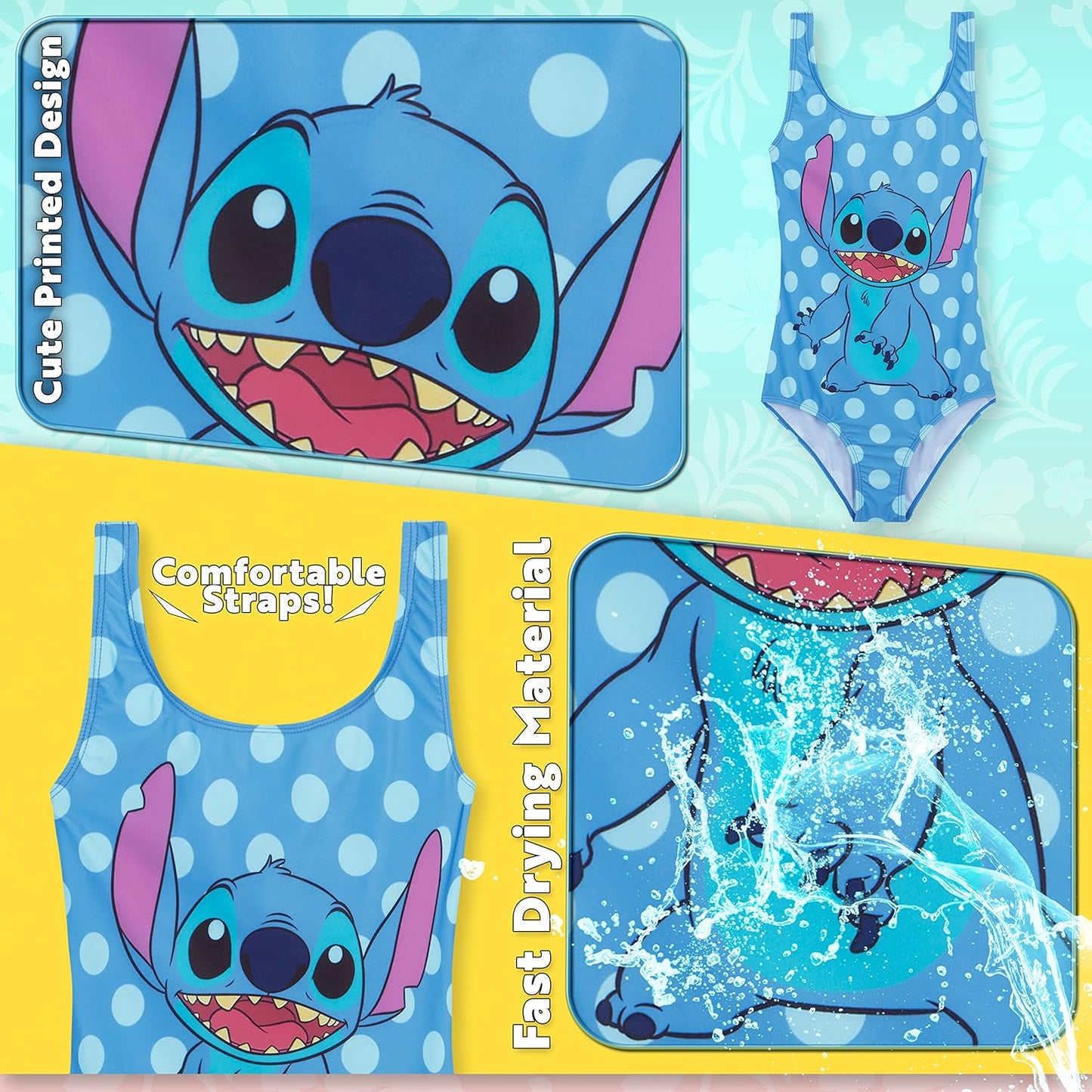 Disney Mädchen einteiliger Badeanzug, Bademode, Geschenke für Mädchen