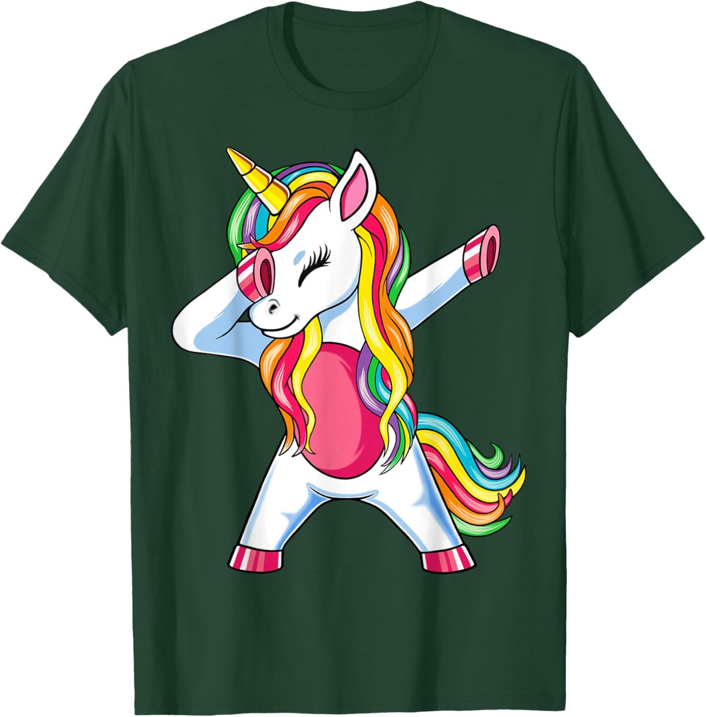 Dab Unicorn Dabbing Unicorn Rainbow Boys Girls Kids T-Shirt