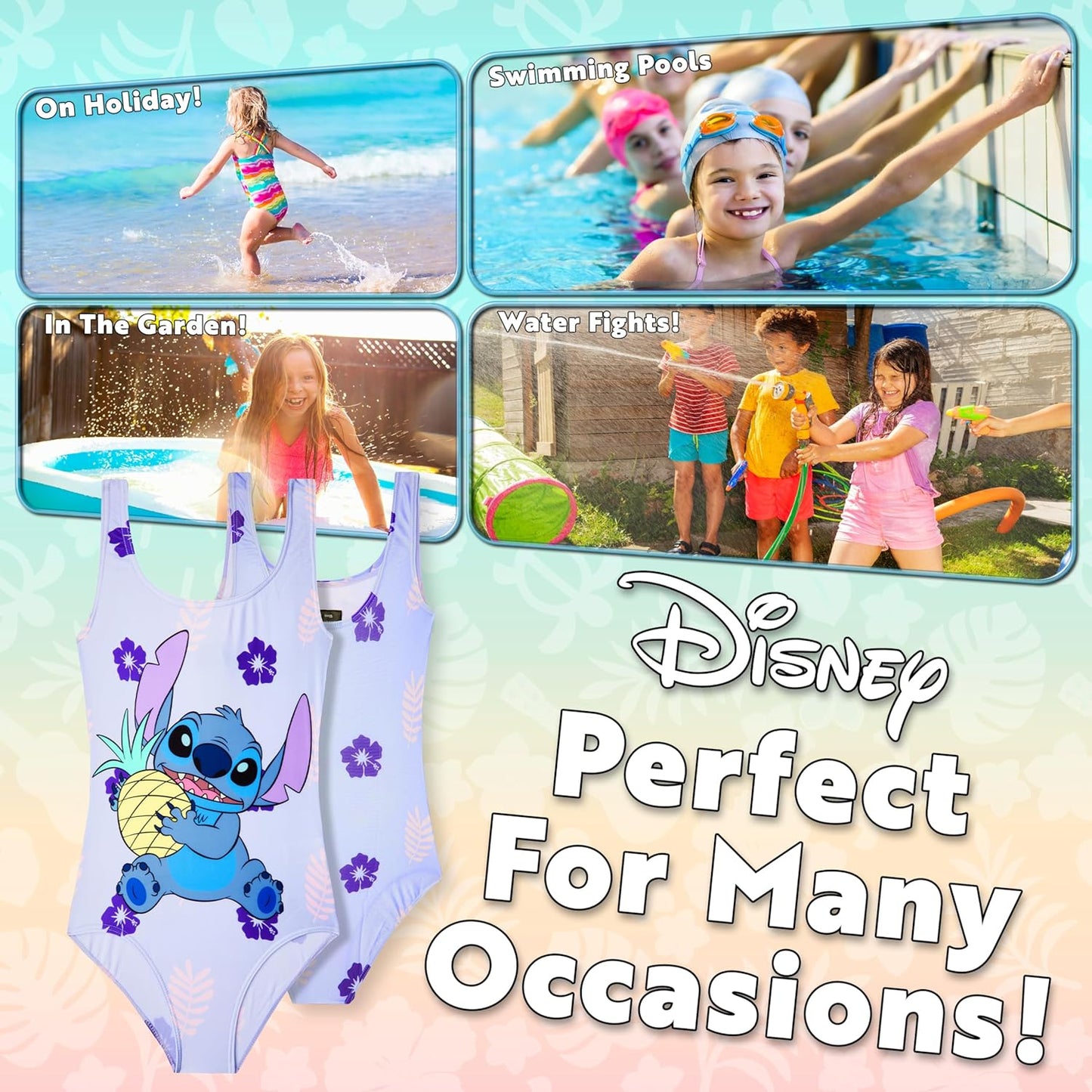 Disney Mädchen einteiliger Badeanzug, Bademode, Geschenke für Mädchen