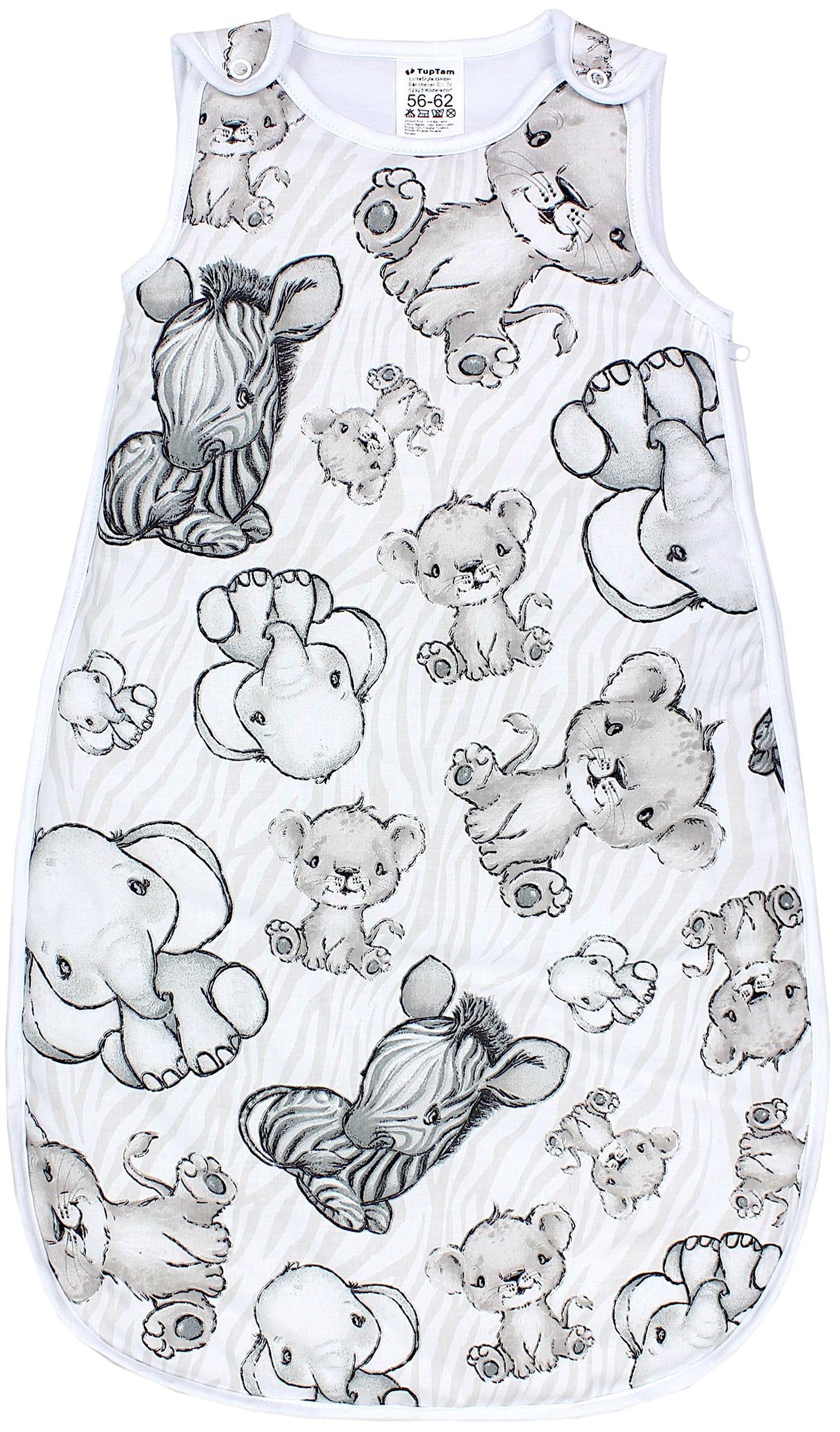TupTam Baby Sleeping Bag 2.5 Tog - Oeko-Tex All-Year Sleeping Bag Children with Side Zip, Sleeveless