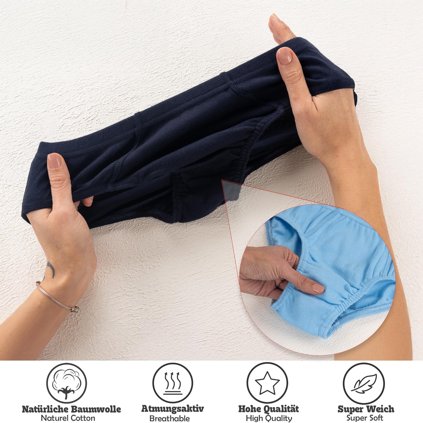 LOREZA ® 10 Jungen Slips aus 100% Baumwolle Unterhosen Unterwäsche 92-170