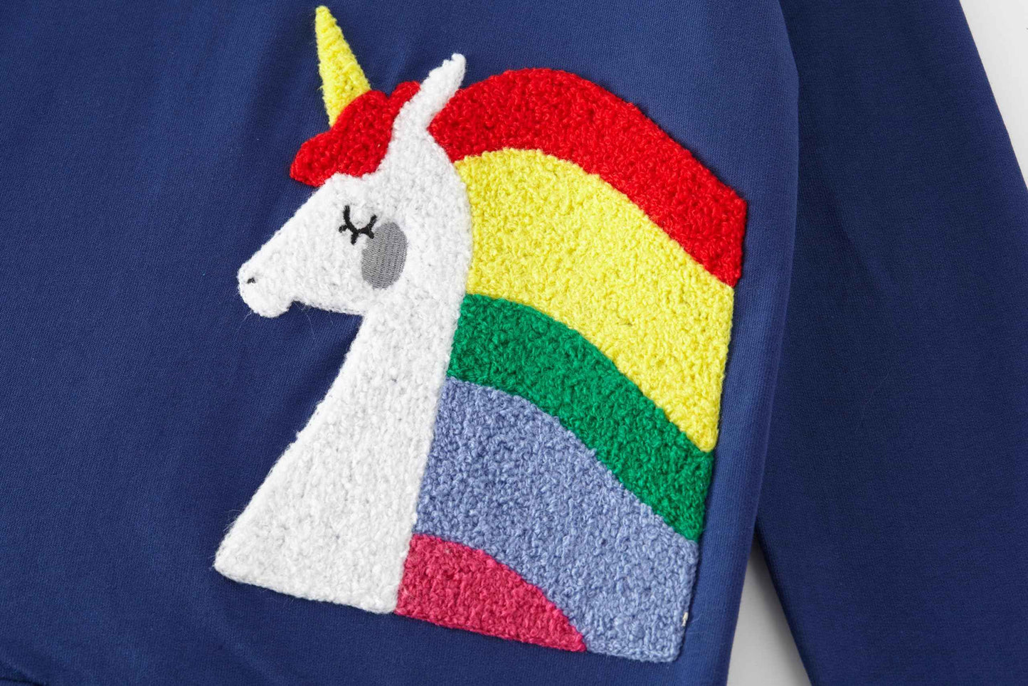 SOIBEEN Girls' Sweatshirt Adorable Children's Pullover 2-Pack Unicorn Top Shirt Pullover Pullover Crew Neck Long Sleeve Casual Wear Spring Autumn Cotton Hoodie 1-10 Years