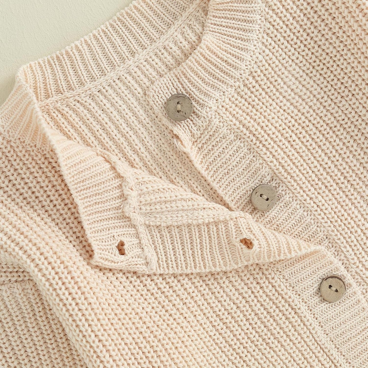 FOMOYUU Strickjacke für Kleinkinder und Neugeborene, Mädchen, langärmelig, Knopfleiste, Sweatshirt, Jacke, Herbst-Outfits