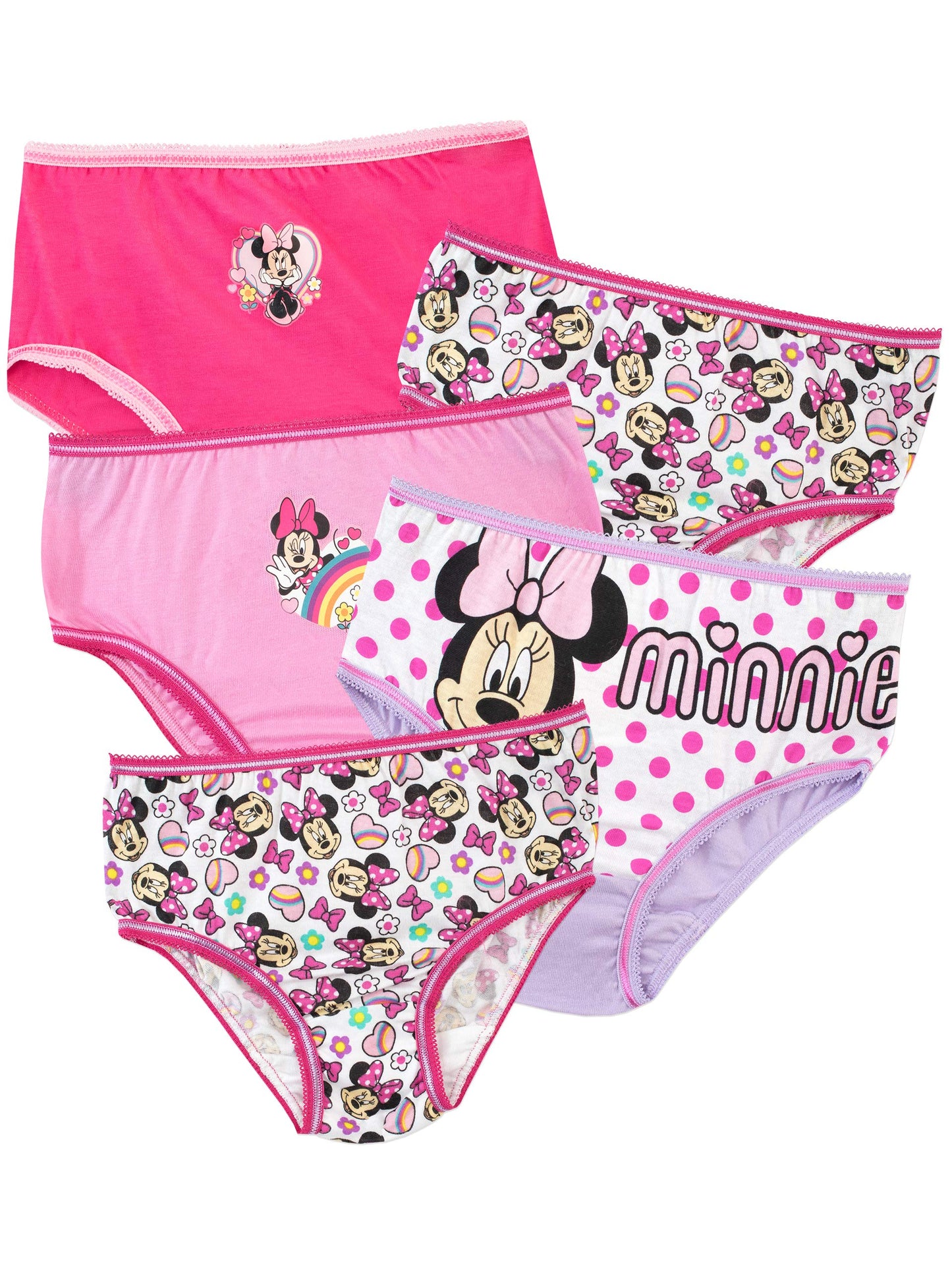 Disney Girls Minnie Mouse Underwear Pack of 5