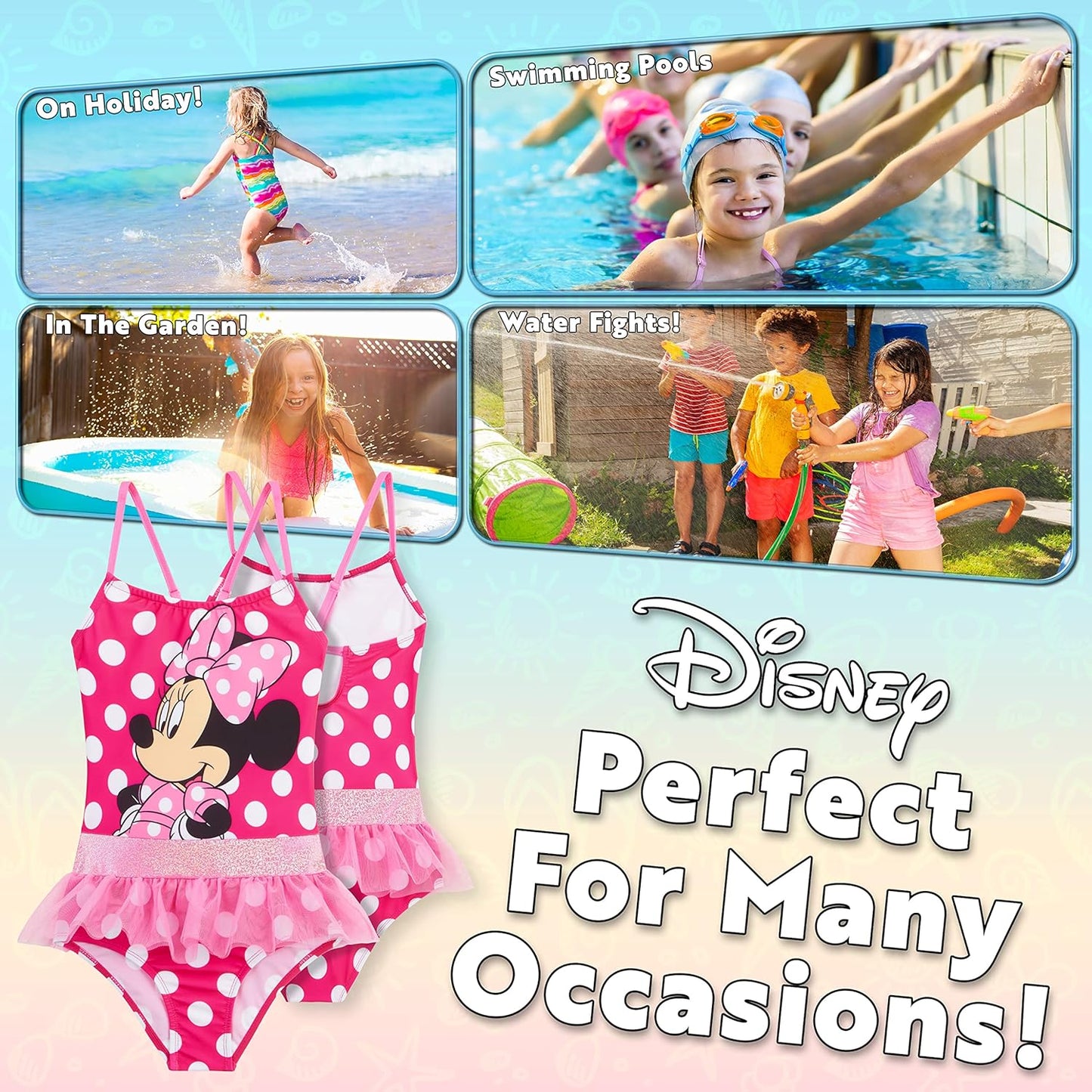 Disney Mädchen einteiliger Badeanzug, Bademode, Geschenke für Mädchen