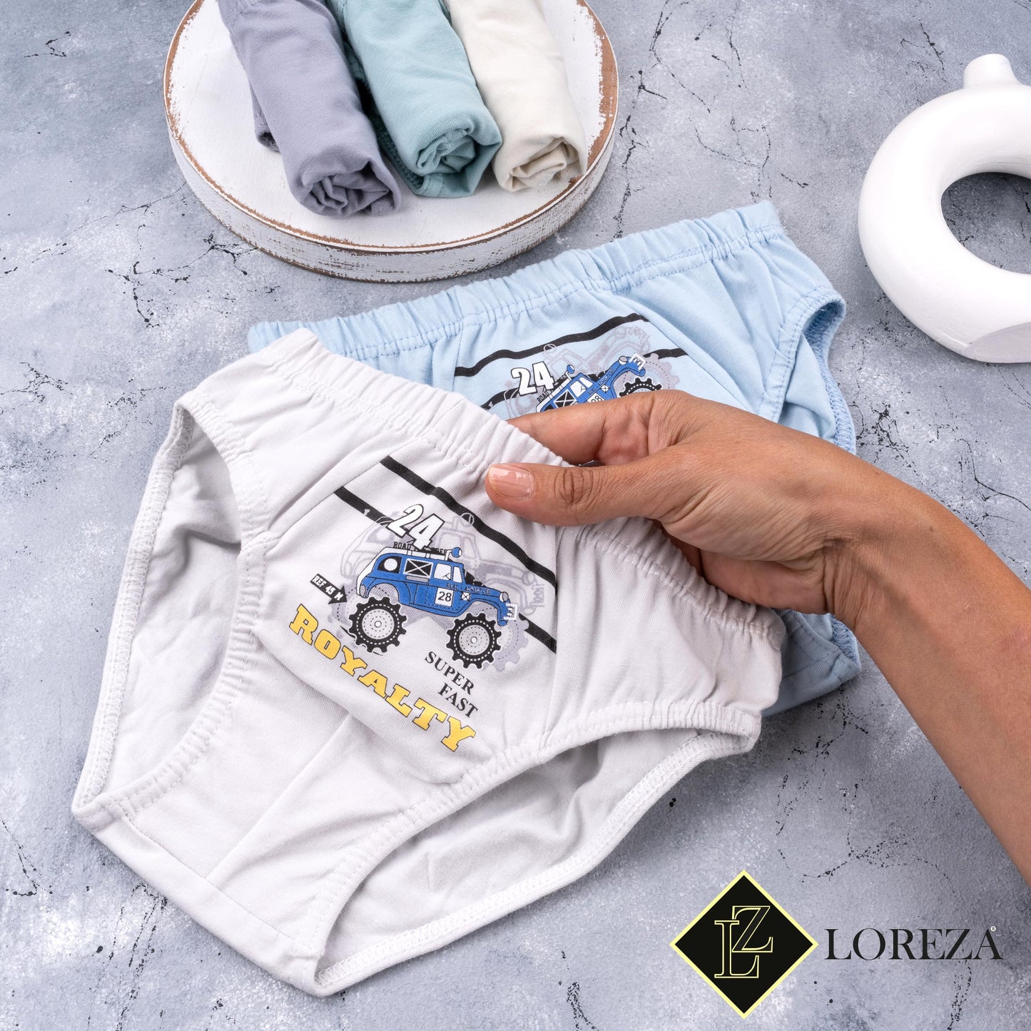 LOREZA ® 5/10 Jungen Slips aus Baumwolle Unterhosen Unterwäsche 92-158