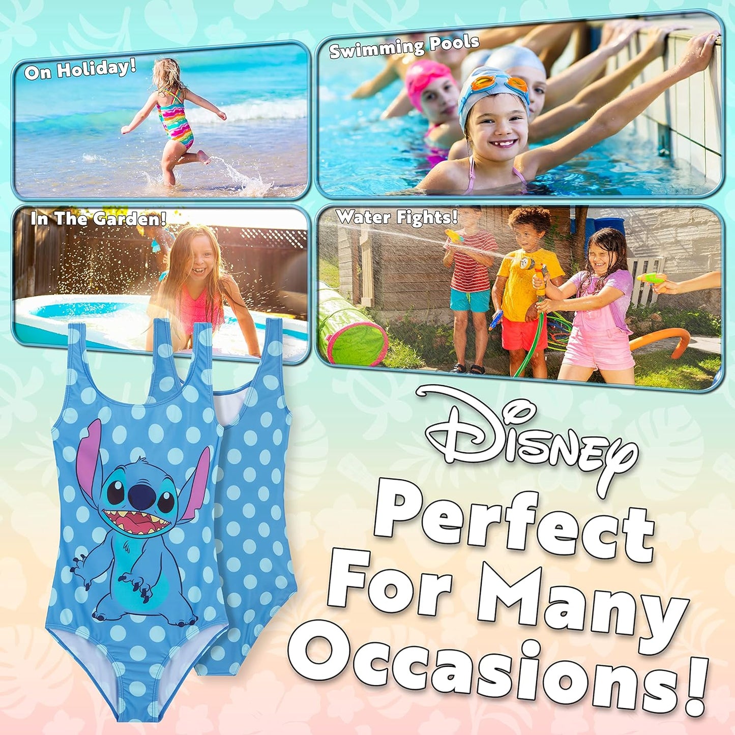 Disney Mädchen einteiliger Badeanzug, Bademode, Geschenke für Mädchen
