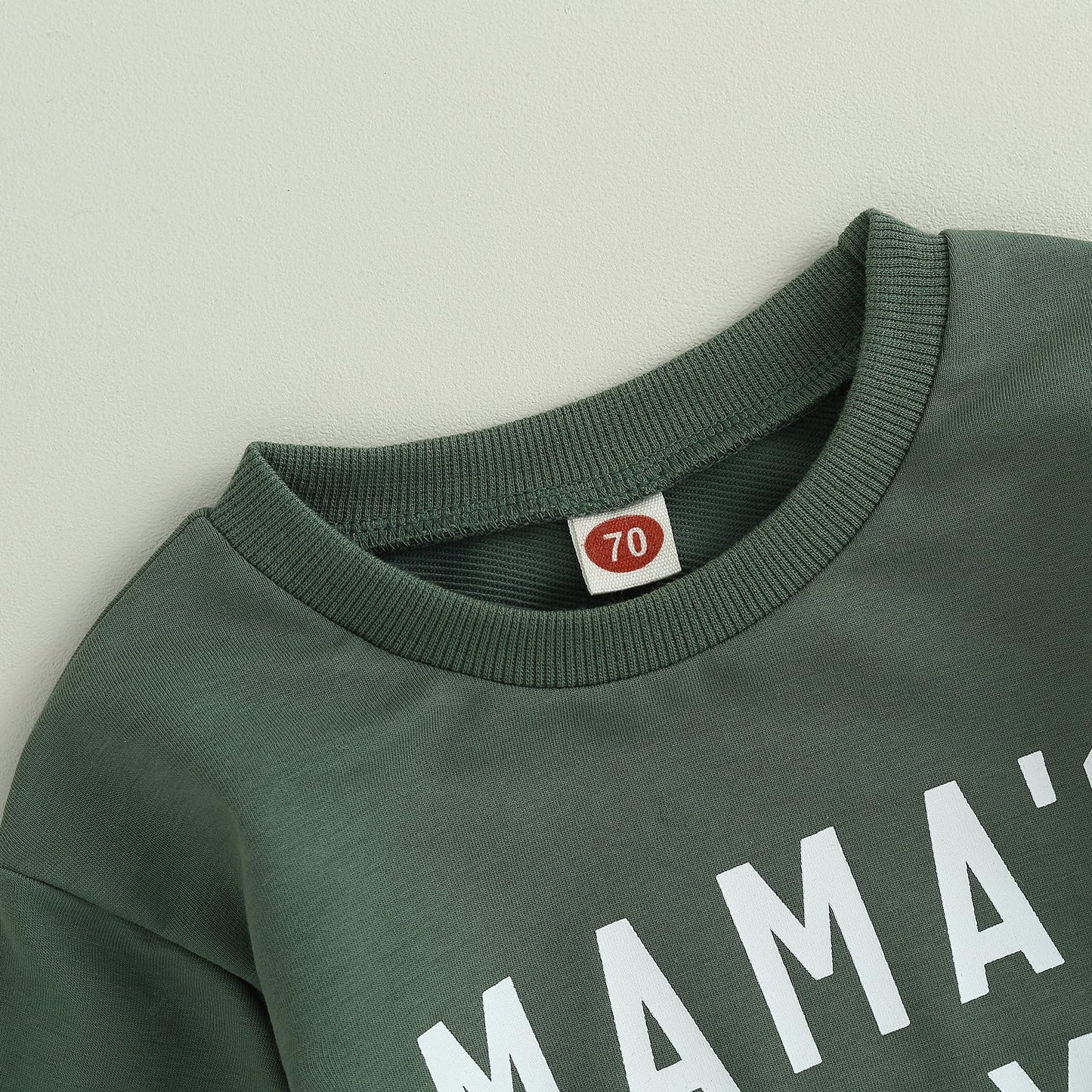Geagodelia Baby Boys Clothing Outfit Baby Clothing Set Long Sleeve Sweatshirt + Trousers Newborn Soft Baby Set Mama's Boy 2-Piece