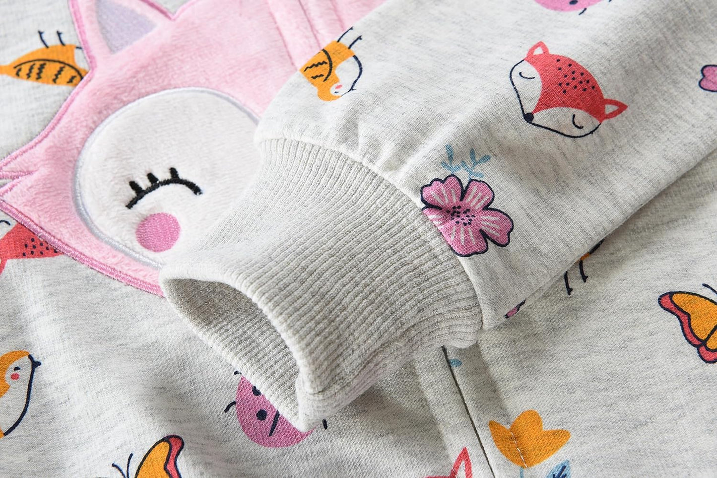 EULLA Children's Girls' Zip Up Hoodie Sweat Jacket Hooded Jacket Hooded Jacket Hoodie Long Sleeve Cotton Unicorn Pullover Hoodie Sweatshirt with Zip 92 98 104 110 116 122