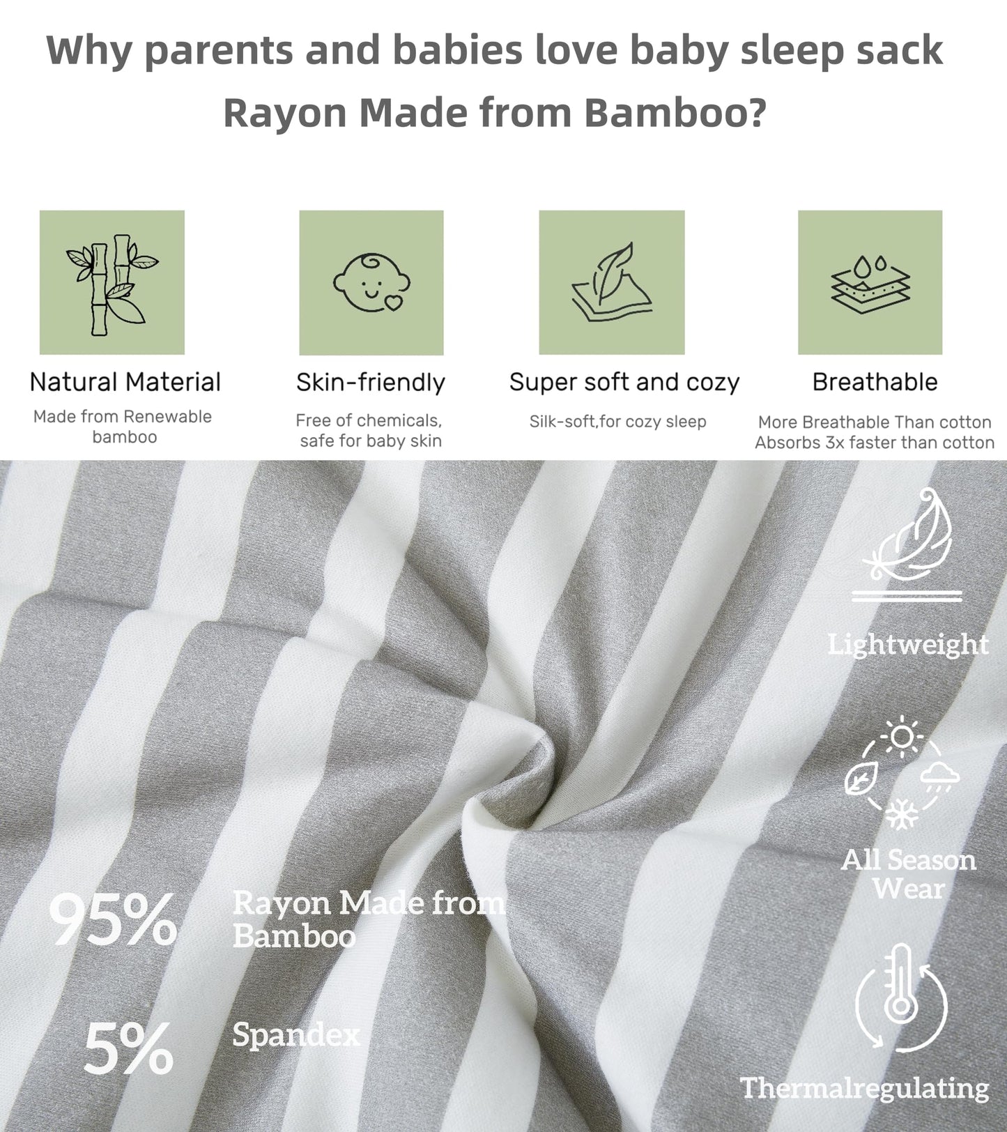 Chilsuessy Baby Sleeping Bag, 2.5 Tog, Winter Baby Sleeping Bag, Cotton, All-Year Sleeping Bag, Newborn Winter Sleeping Bag, 2.5 Tog/Lion Forest, 67 cm/0-6 Months