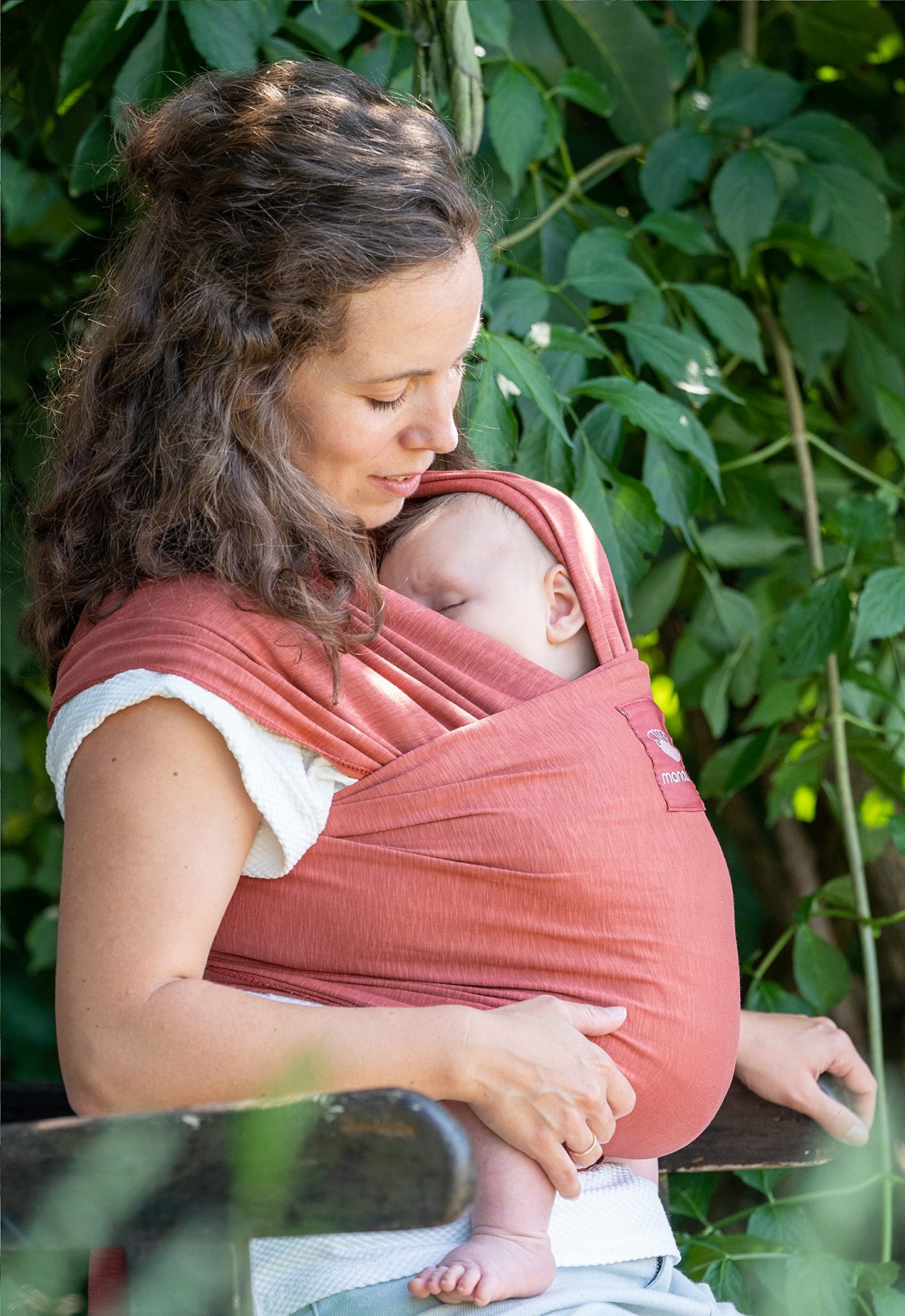 manduca Sling - Babytragetuch - Elastische Babytrage für Neugeborene von der Geburt bis zu 15 kg - Bio-Baumwolle - GOTS zertifiziert
