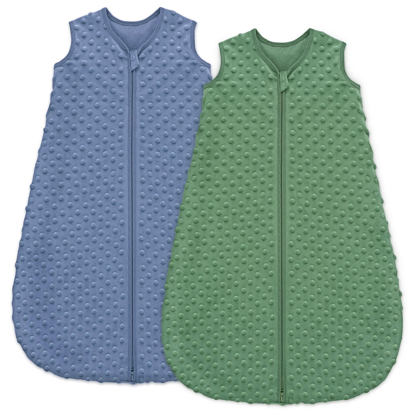 Unnivoll Baby Sleeping Bag, 1.5 Tog Baby Sleeping Bag, 0-6 Months, Pack of 2, Sleeping Bag, Winter, Autumn, 67 cm, for Boys and Girls, Newborns, Coffee