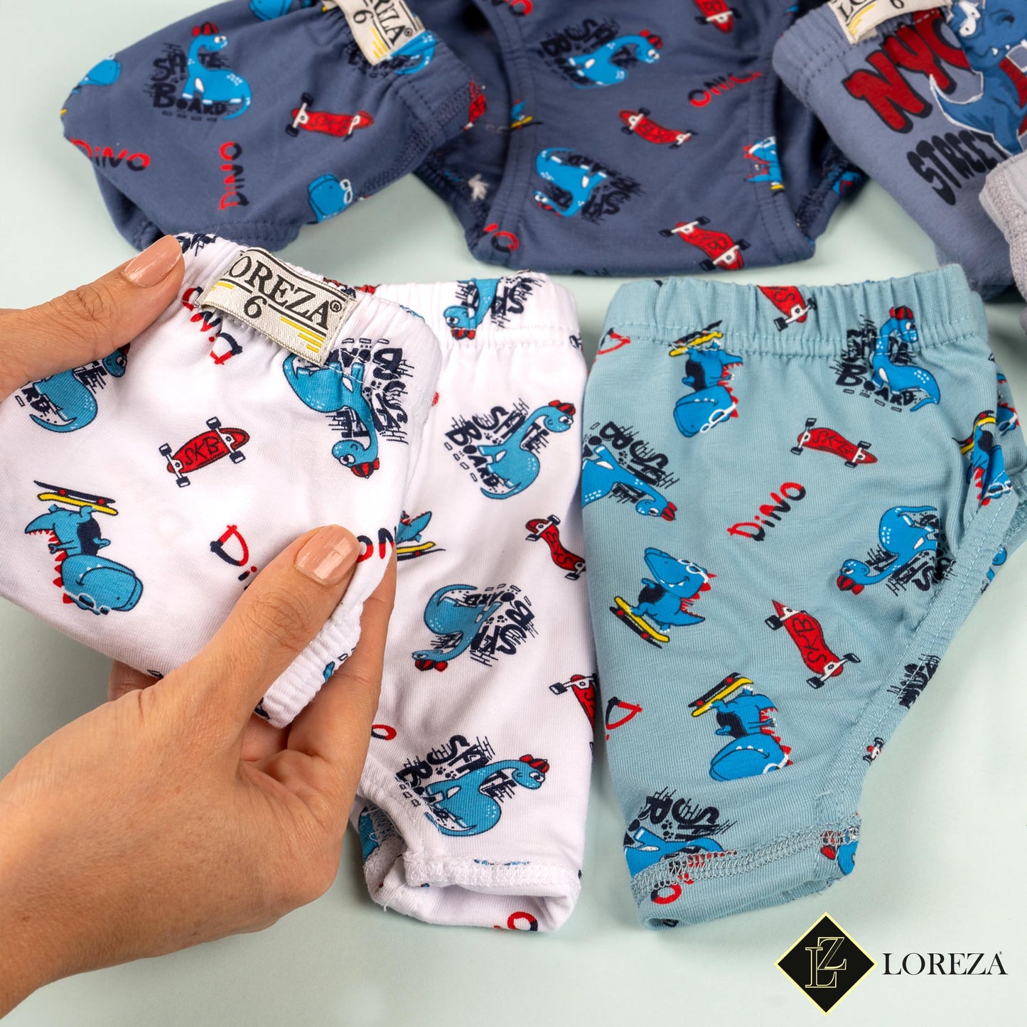 LOREZA ® 10 Pack Jungen Slips aus Baumwolle Unterhosen Größe 92-158