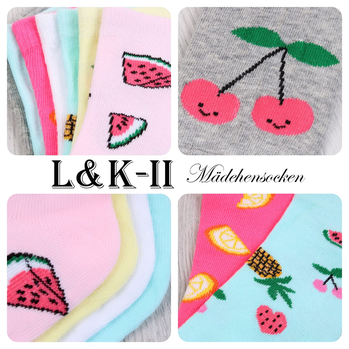Libella 10/12er Kinder Mädchen Sneaker Socken Kids Füßlinge Sneakersocken bunt 2108VA