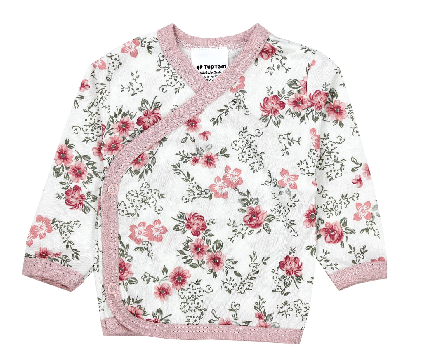 TupTam Baby Mädchen Langarm Wickelshirt Baumwolle 5er Set