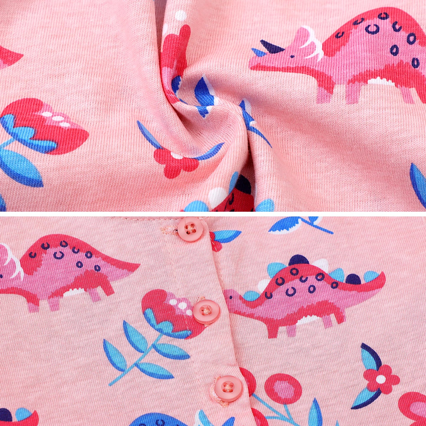 FILOWA Kleider für Mädchen Kinder Einhorn Blumen Stickerei Herz Druck Tier Sommerkleid Cartoon Kinderkleider Embroider Baumwolle Mädchenkleid Lange/Ärmellos Lässige Geburtstag Kinderkleidung,Gr.92-128