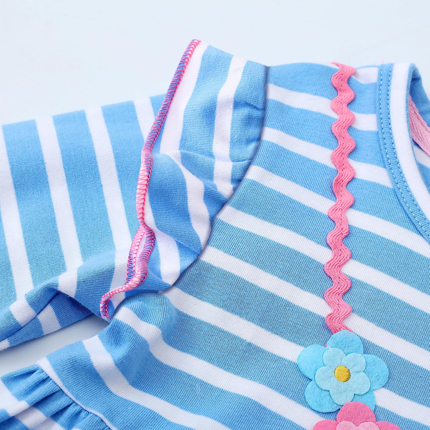 FILOWA Kleider für Mädchen Kinder Einhorn Blumen Stickerei Herz Druck Tier Sommerkleid Cartoon Kinderkleider Embroider Baumwolle Mädchenkleid Lange/Ärmellos Lässige Geburtstag Kinderkleidung,Gr.92-128