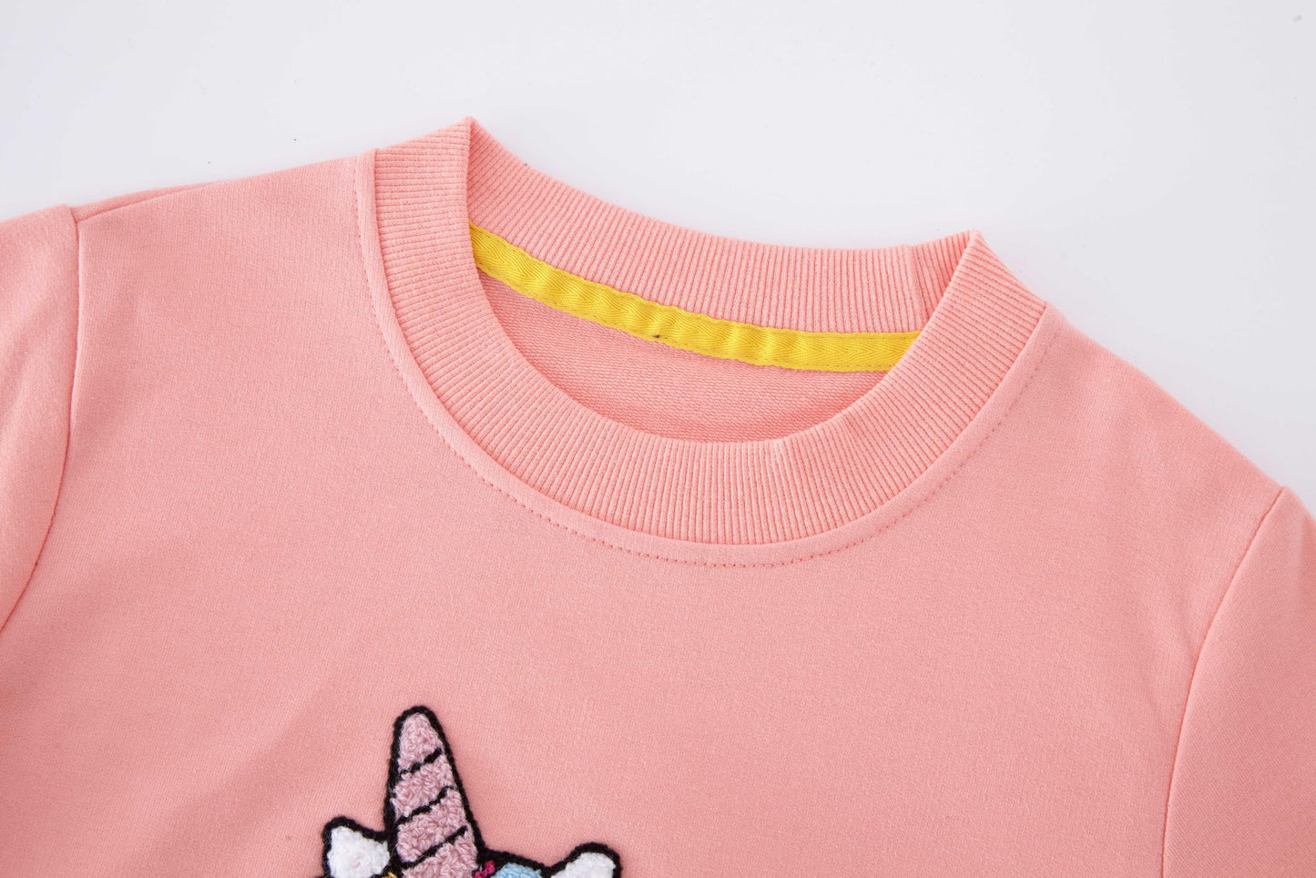SOIBEEN Girls' Sweatshirt Adorable Children's Pullover 2-Pack Unicorn Top Shirt Pullover Pullover Crew Neck Long Sleeve Casual Wear Spring Autumn Cotton Hoodie 1-10 Years