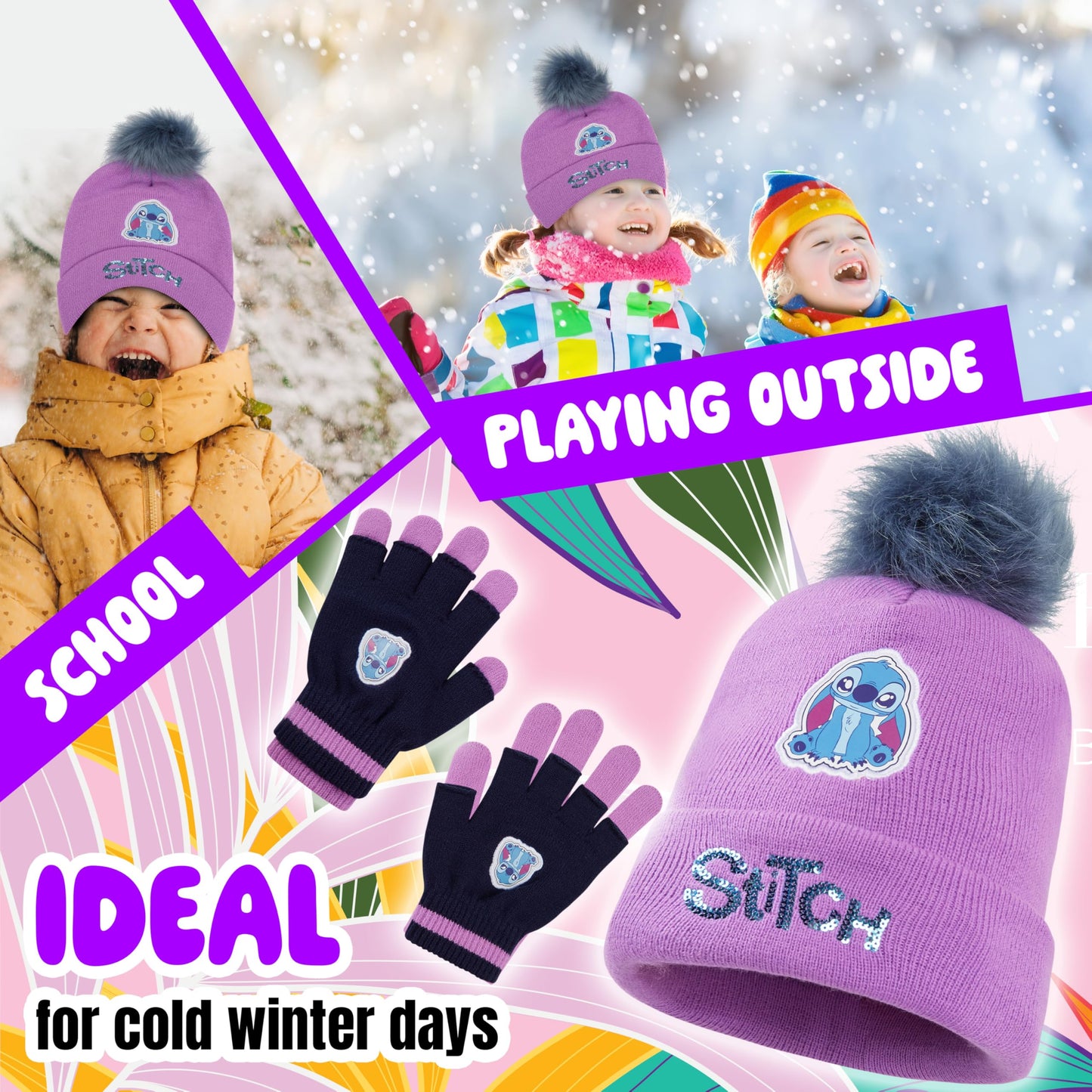 Disney The Nightmare Before Christmas Girls' Winter Accessory Set - Gifts Girls