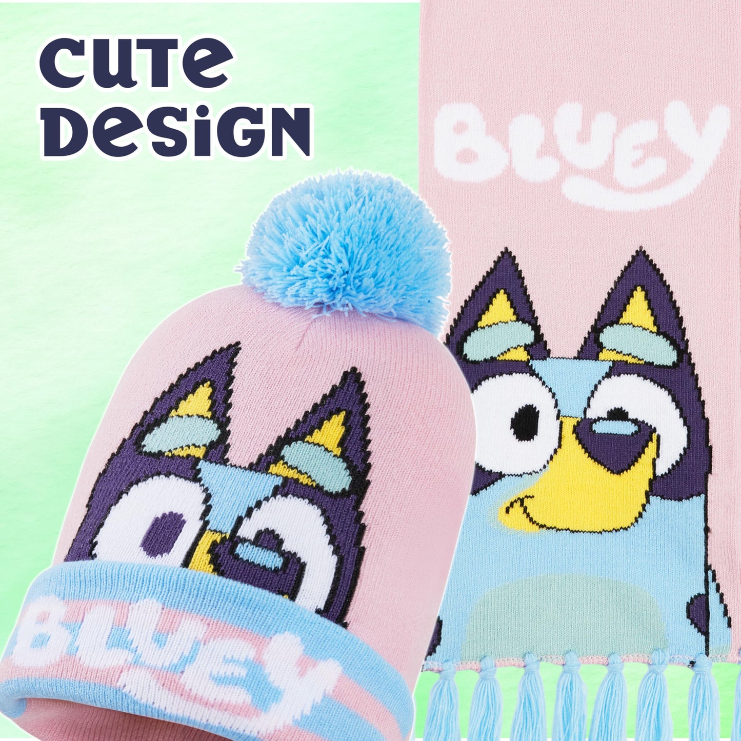 BlueY Girls' Winter Hat, Scarf and Glove Set - Children's Gifts